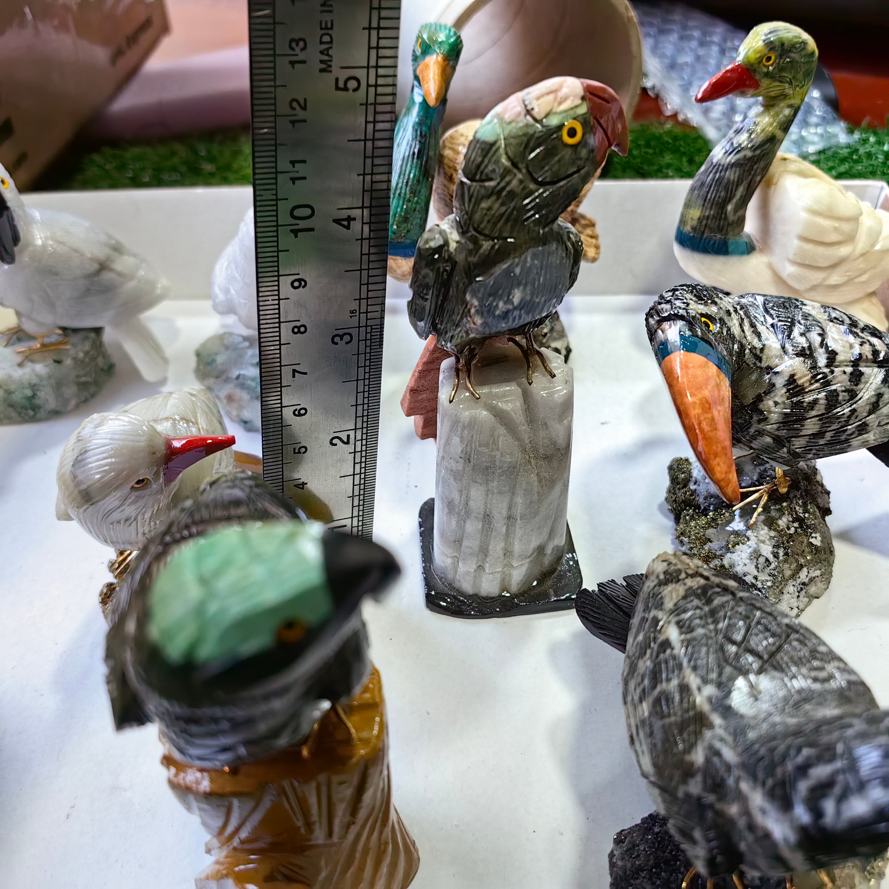 Lot 10 pcs Bird mixted stones