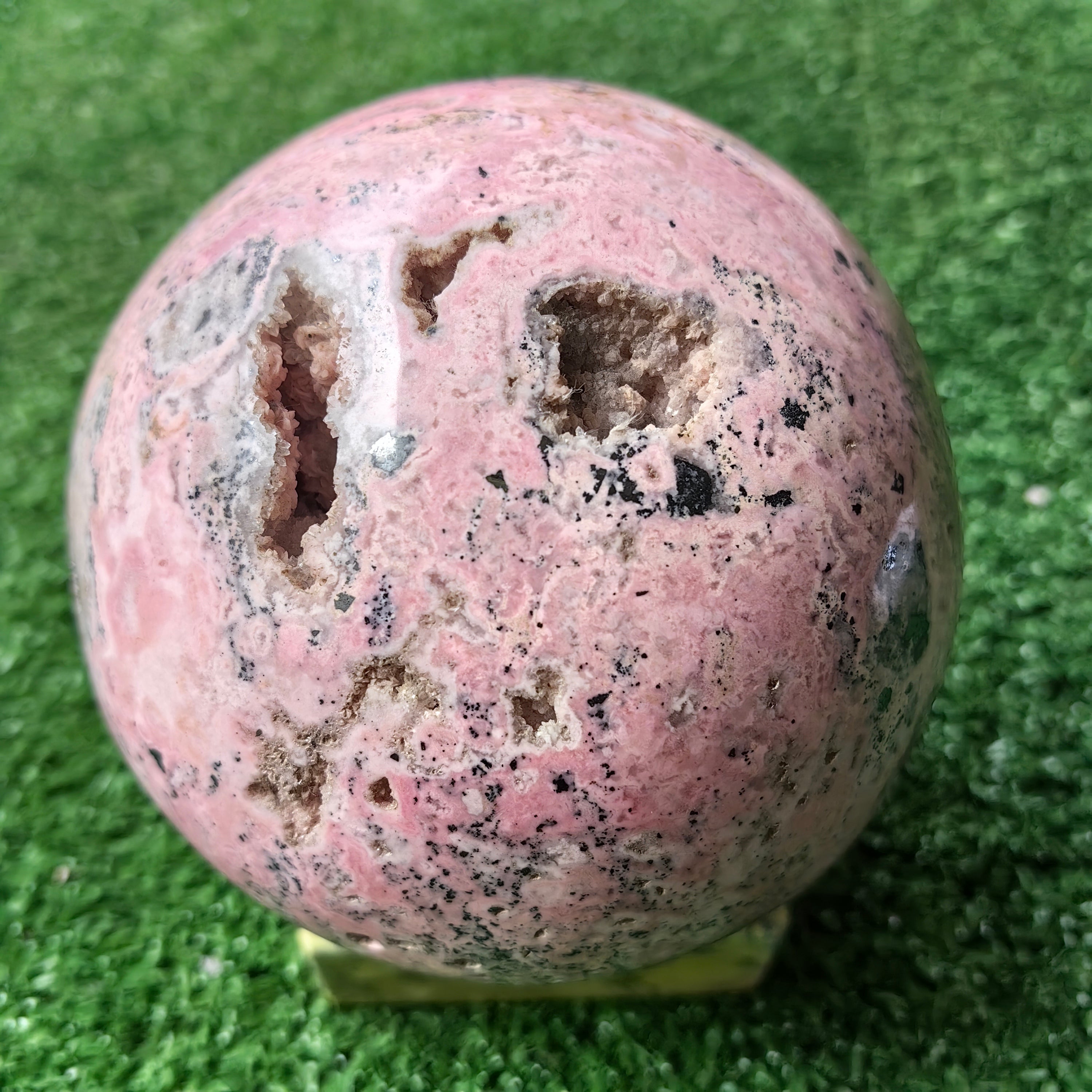 1 pc Rhodonite Sphere with Base