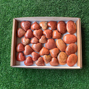 Lot 31 pcs Orange Jaspe heart and palm