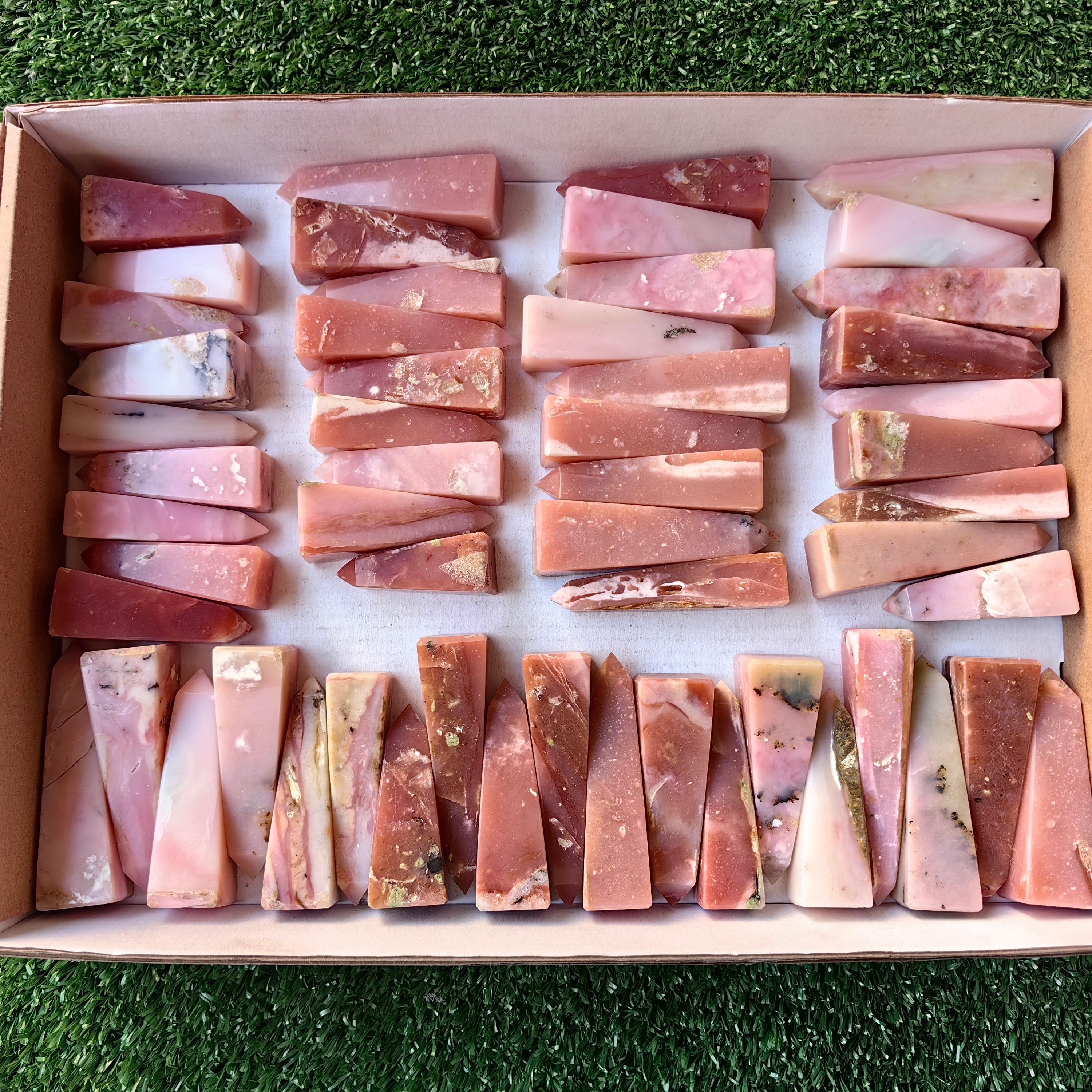 Lot 55 pcs Pink Opal Tower