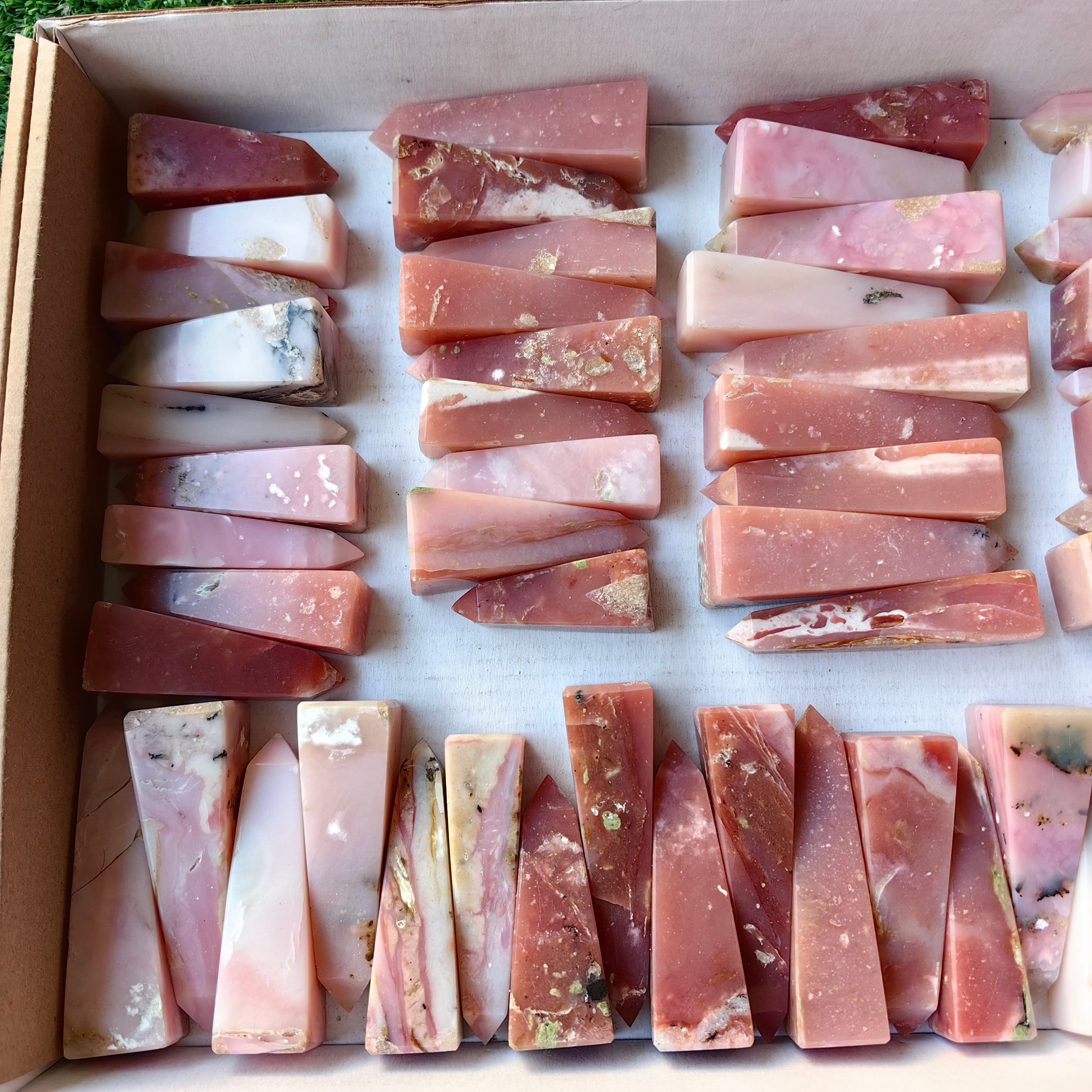 Lot 55 pcs Pink Opal Tower