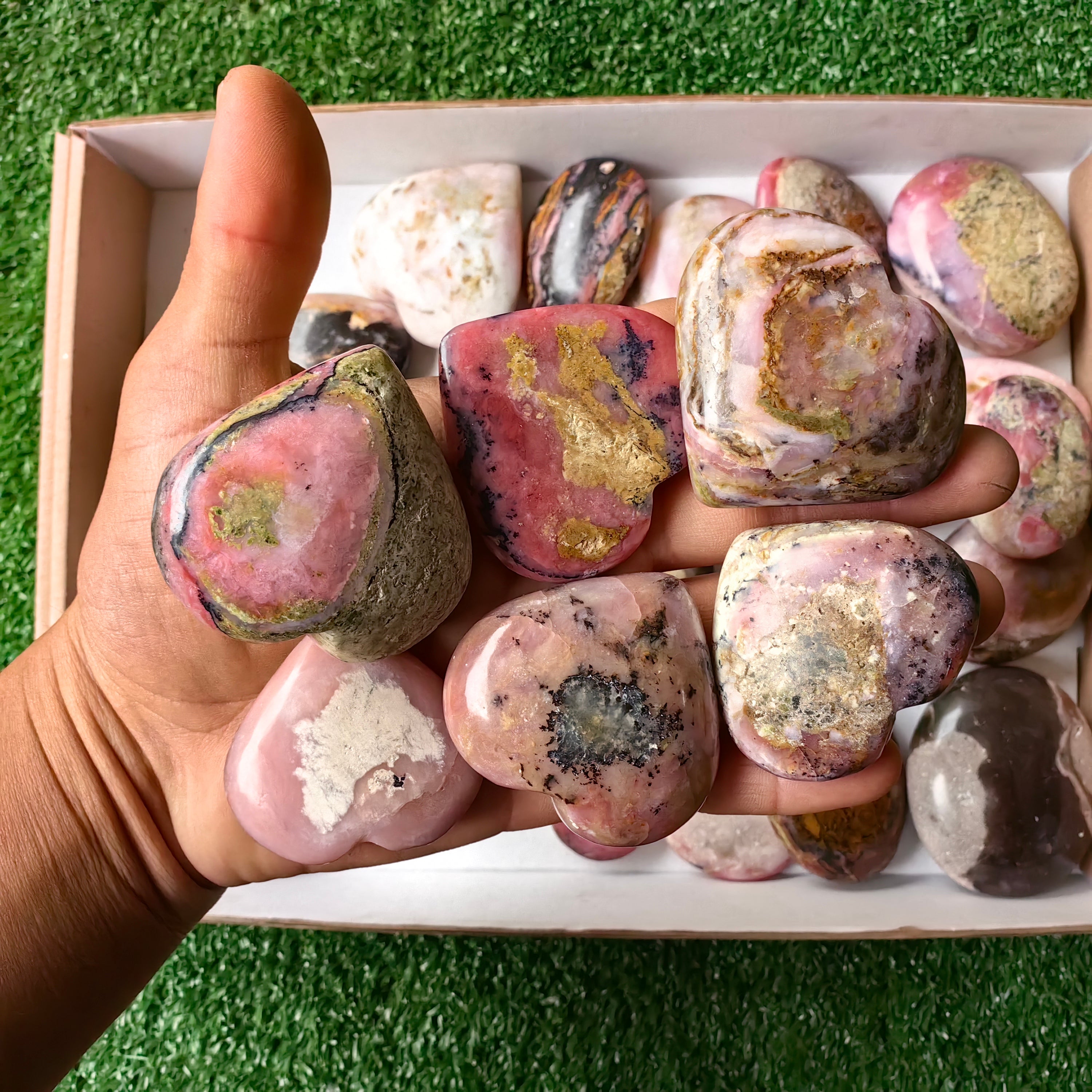 Lot 29 pcs Pink Opal Palm