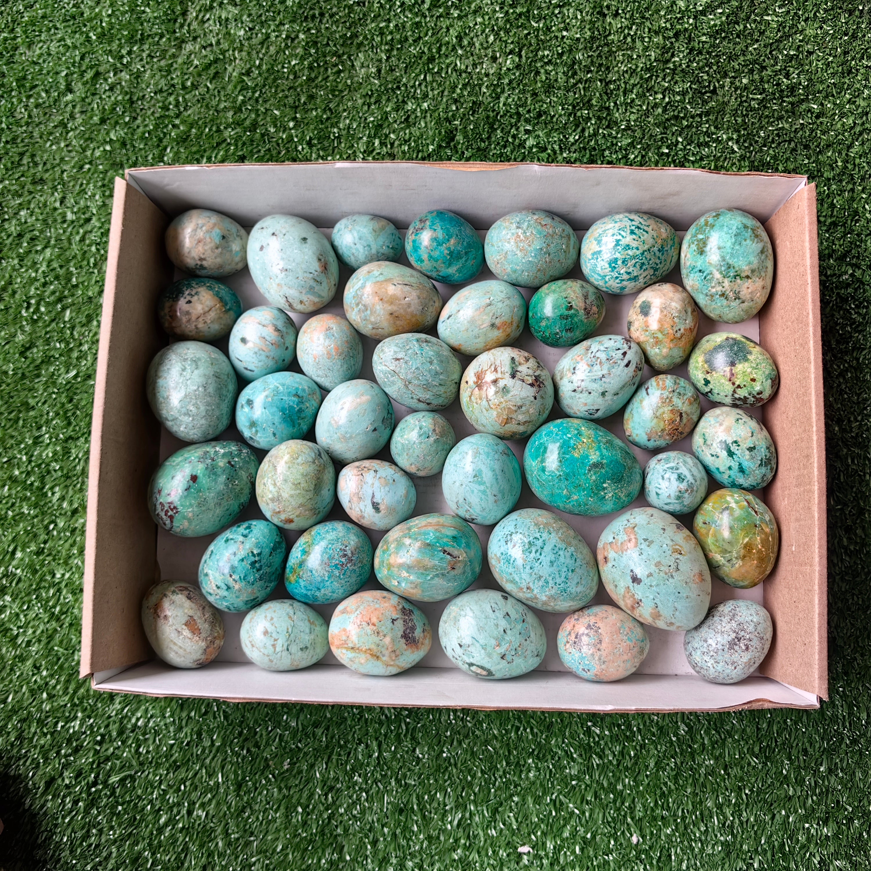 Lot 42 pcs Peruvian Turquoise Egg