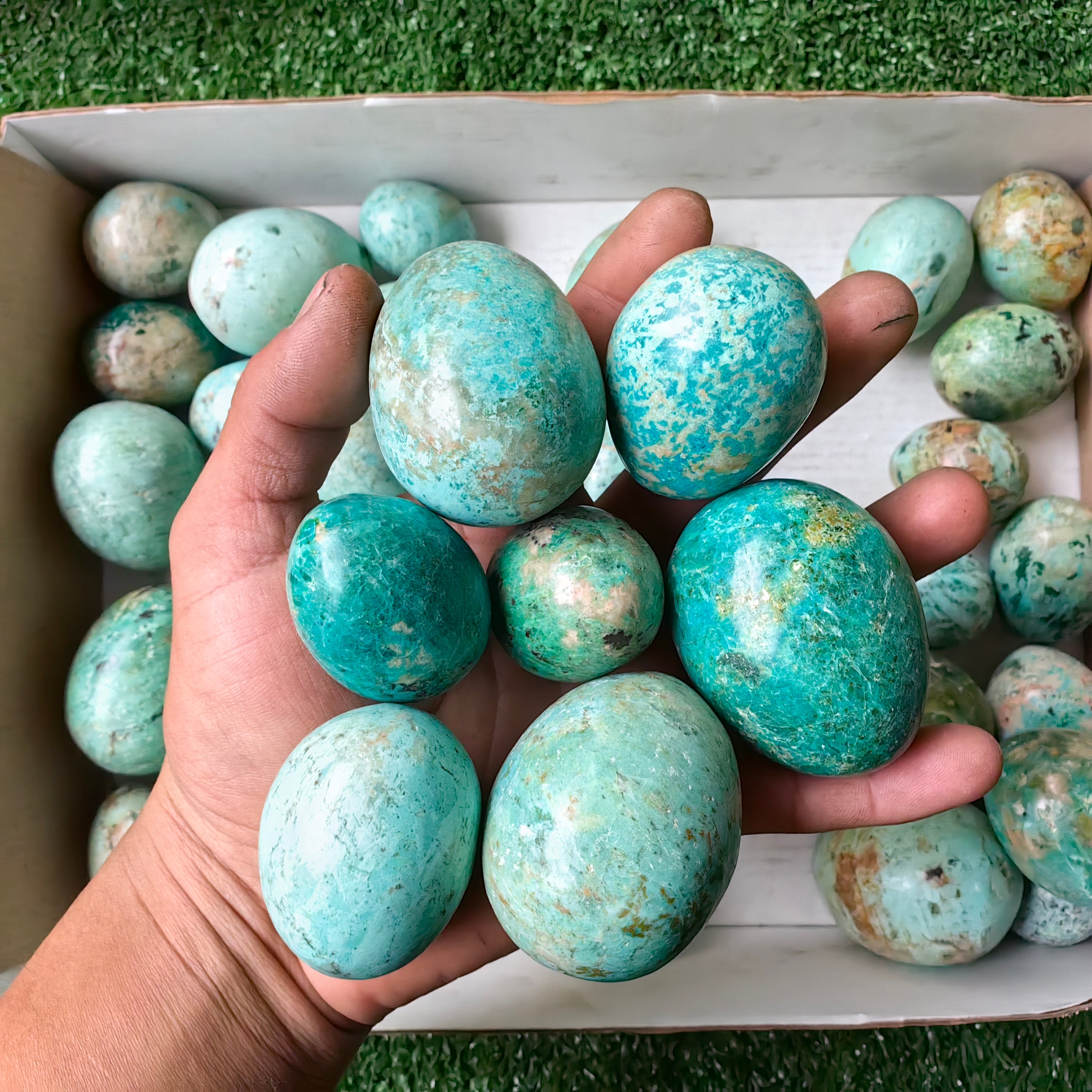 Lot 42 pcs Peruvian Turquoise Egg