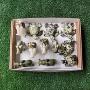 Lot 12 pcs Serpentine Animals