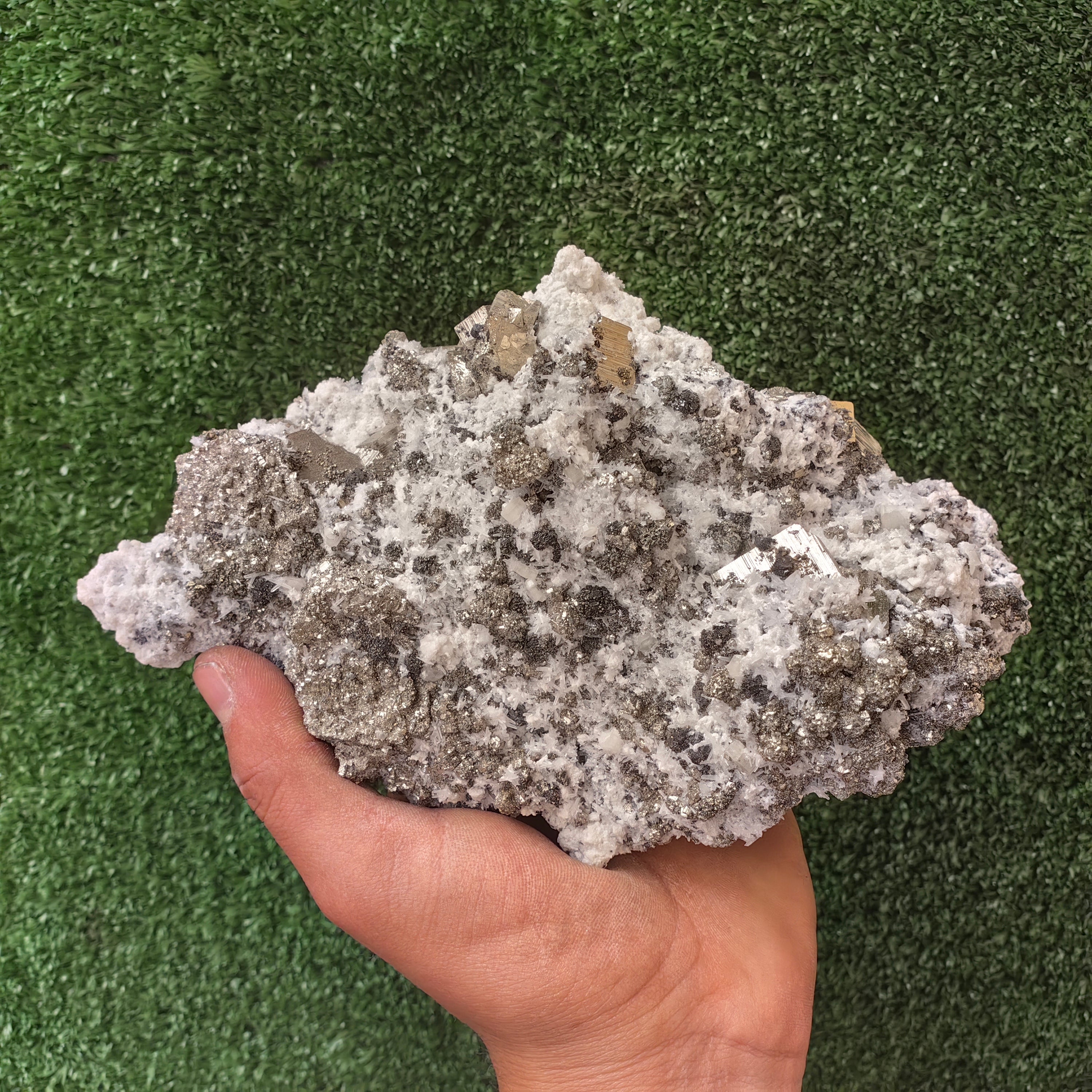 1 pc Pyrite Cubic with Sphalerite and Quartz