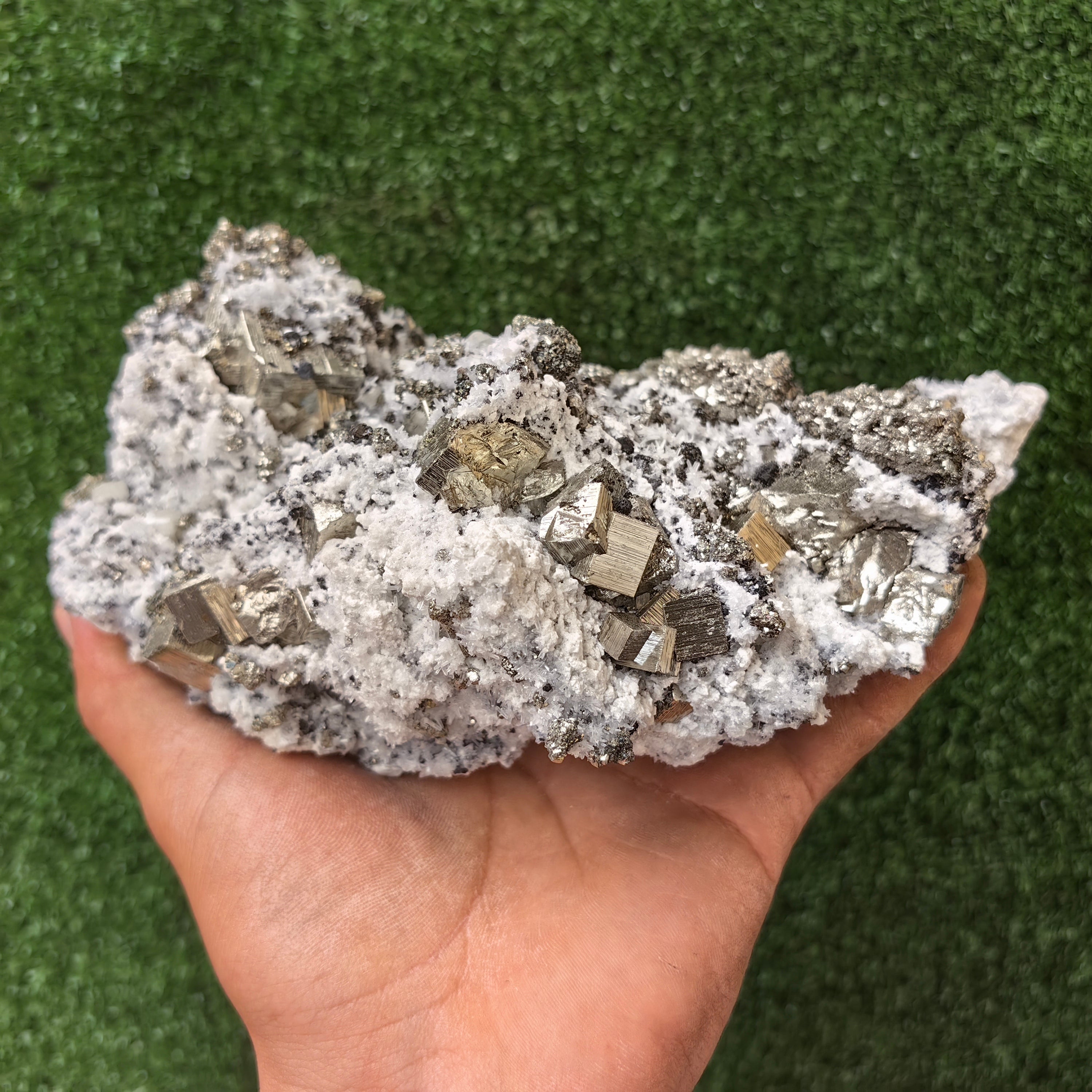 1 pc Pyrite Cubic with Sphalerite and Quartz