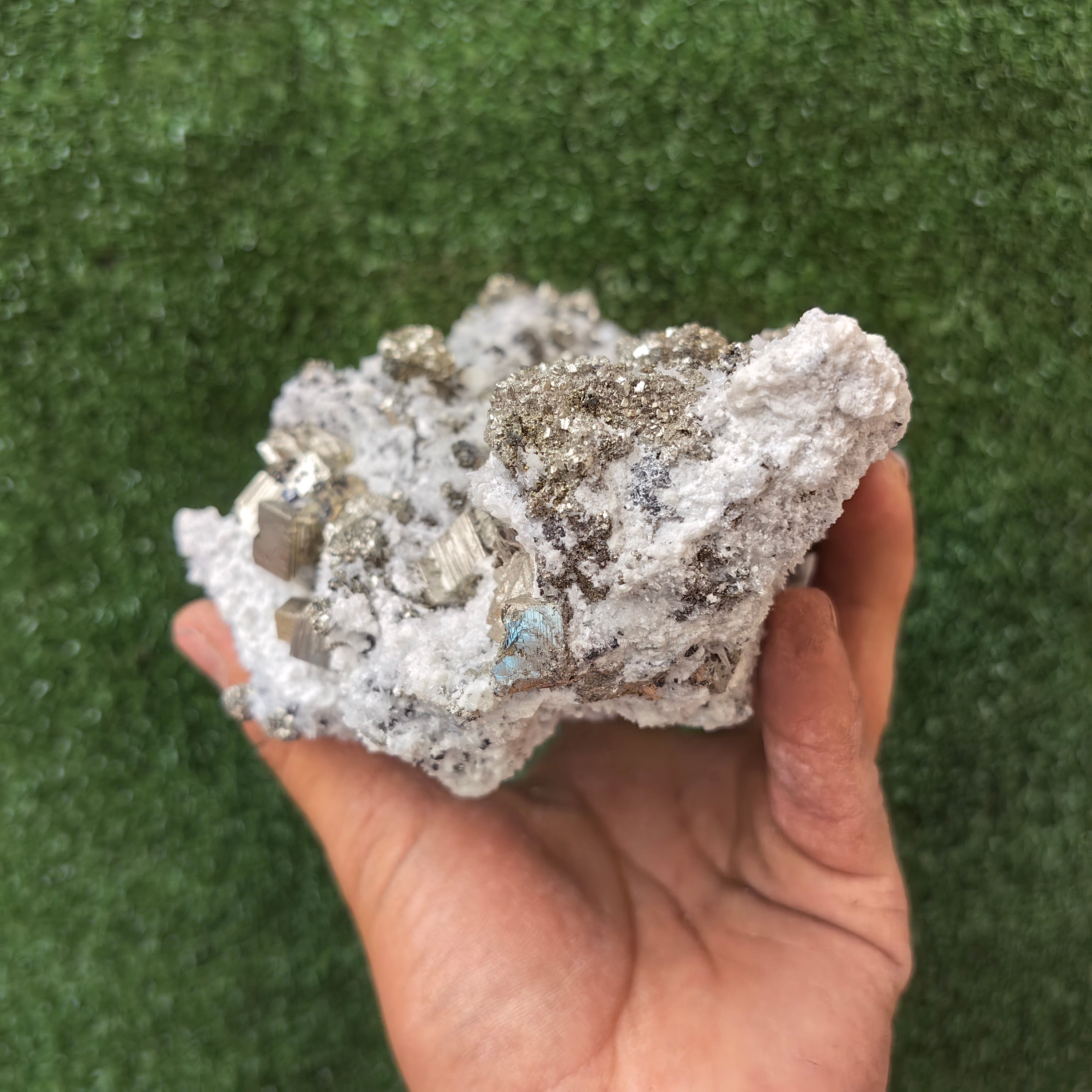 1 pc Pyrite Cubic with Sphalerite and Quartz