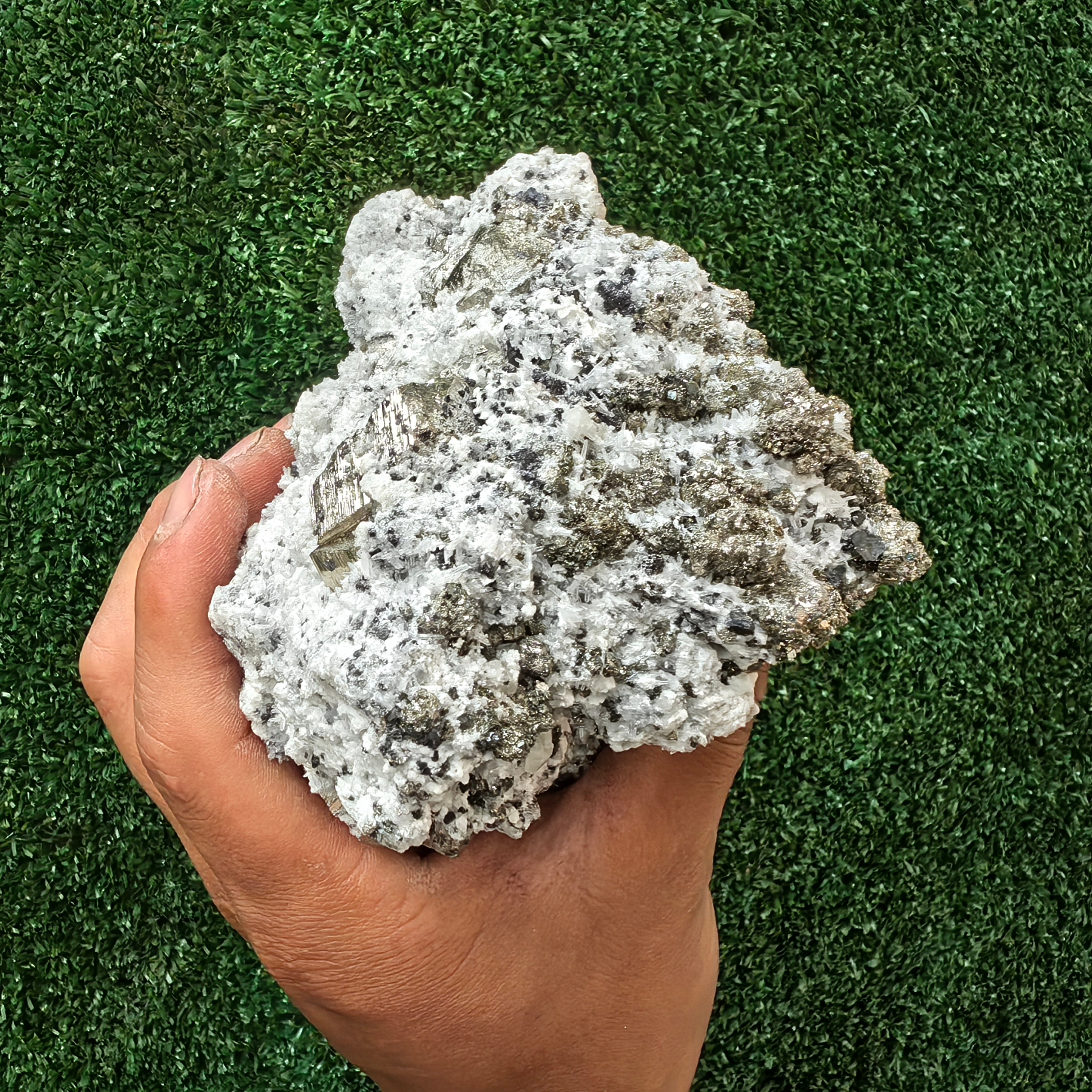 1 pc Pyrite Cubic with Sphalerite and Quartz