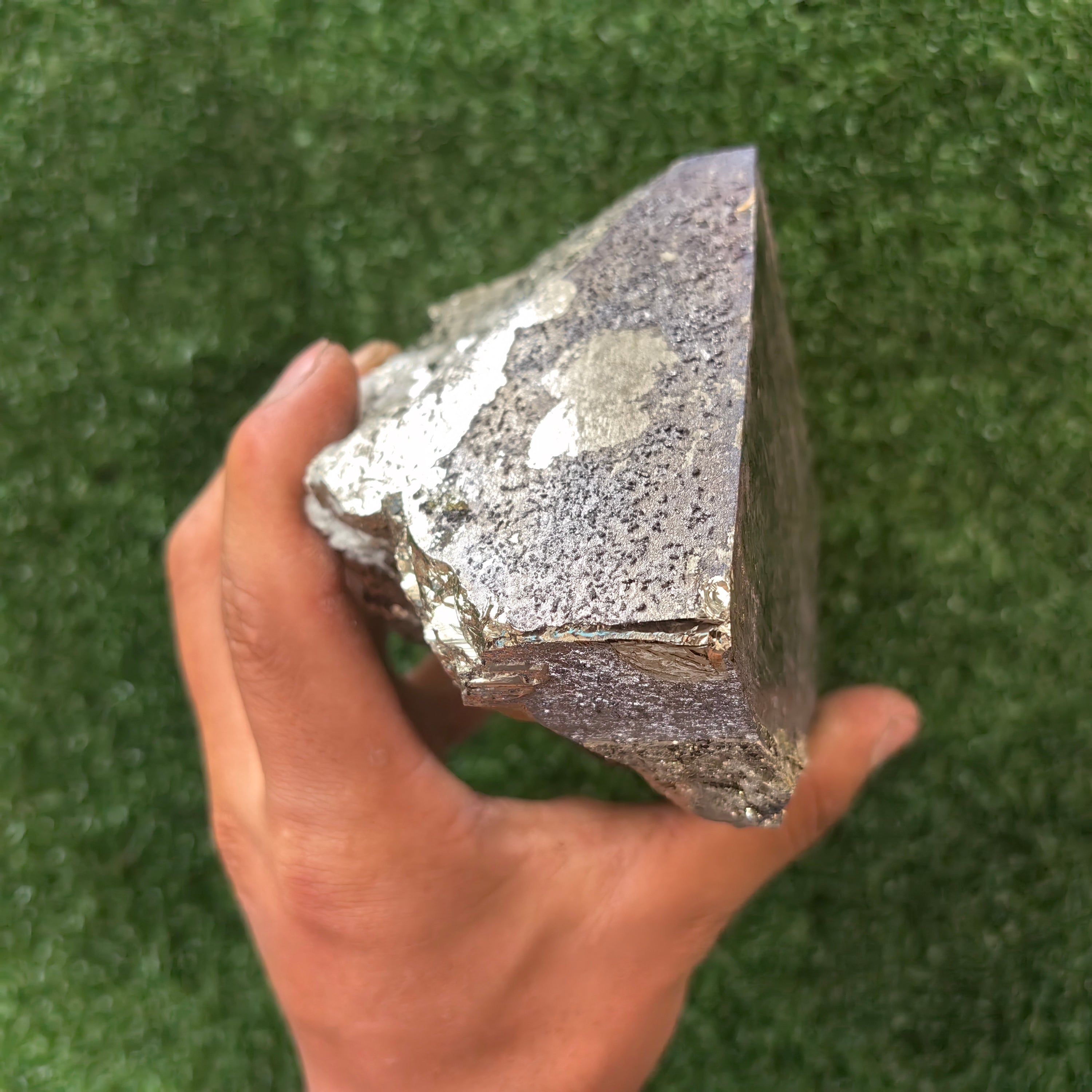 Pyrite Cubic with Chalcopyrite and Calcite