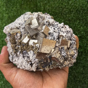 1 pc Pyrite Cubic with Sphalerite, Chalcopyrite and Quartz