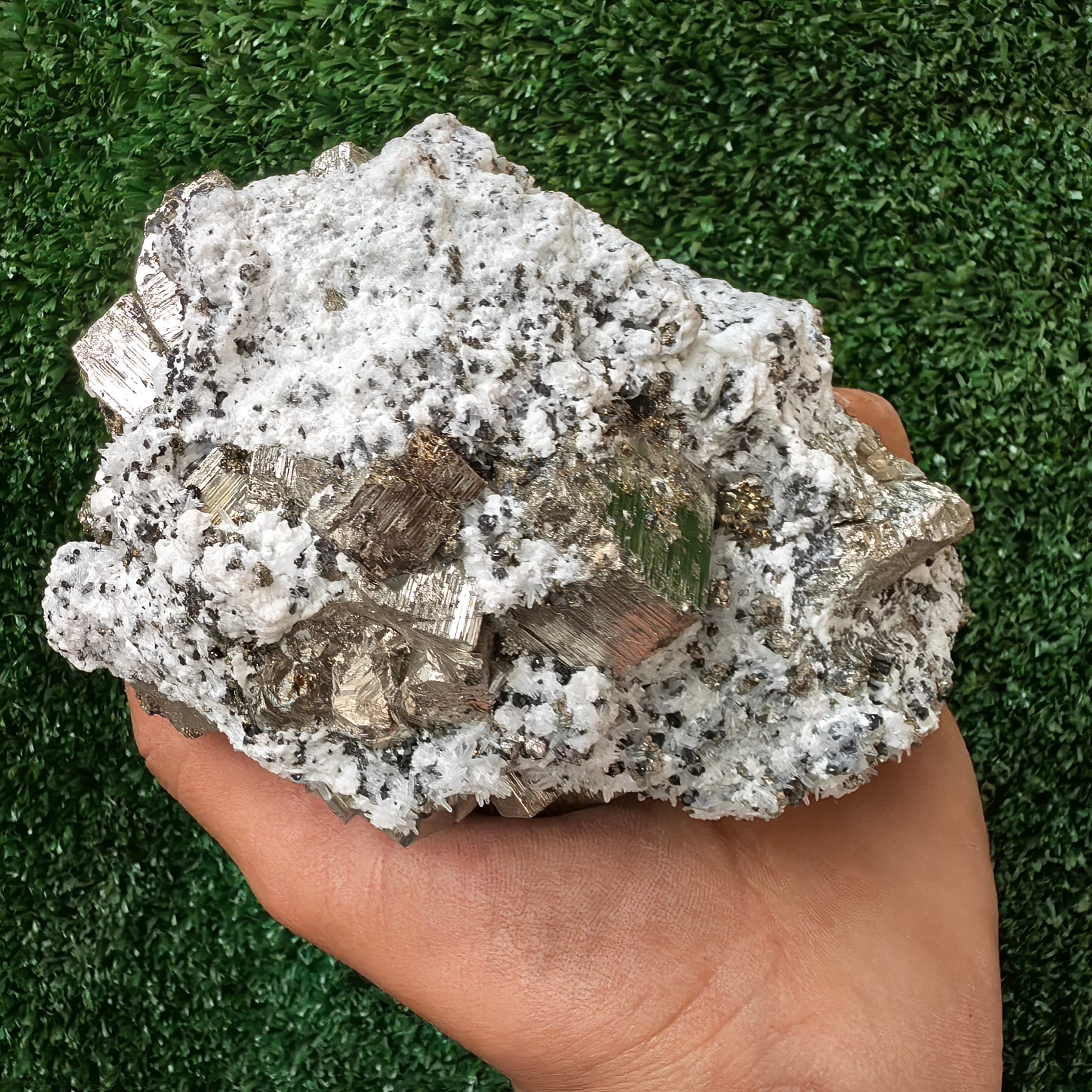 1 pc Pyrite Cubic with Sphalerite, Chalcopyrite and Quartz