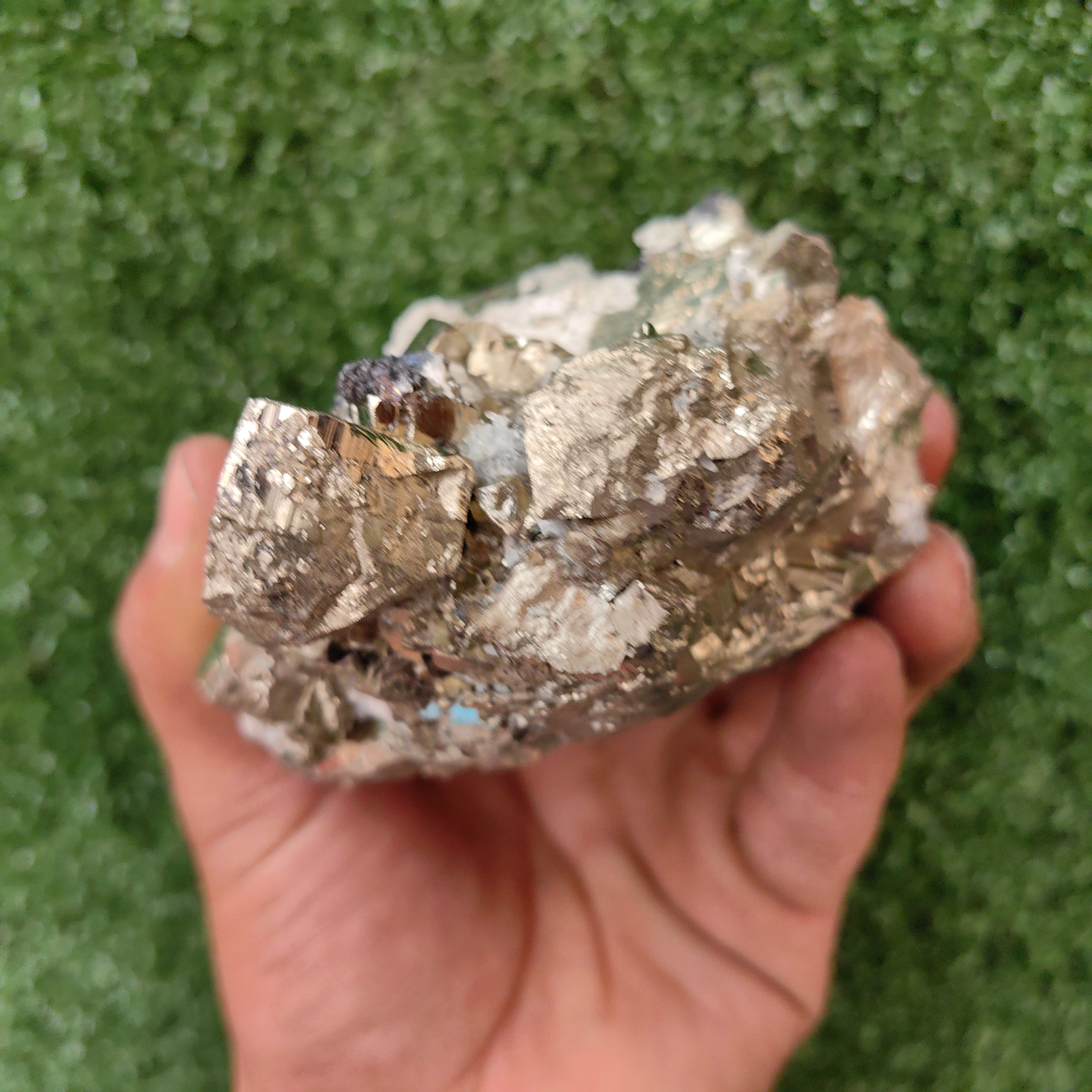 1 pc Pyrite Cubic with Quartz and Sphalerite