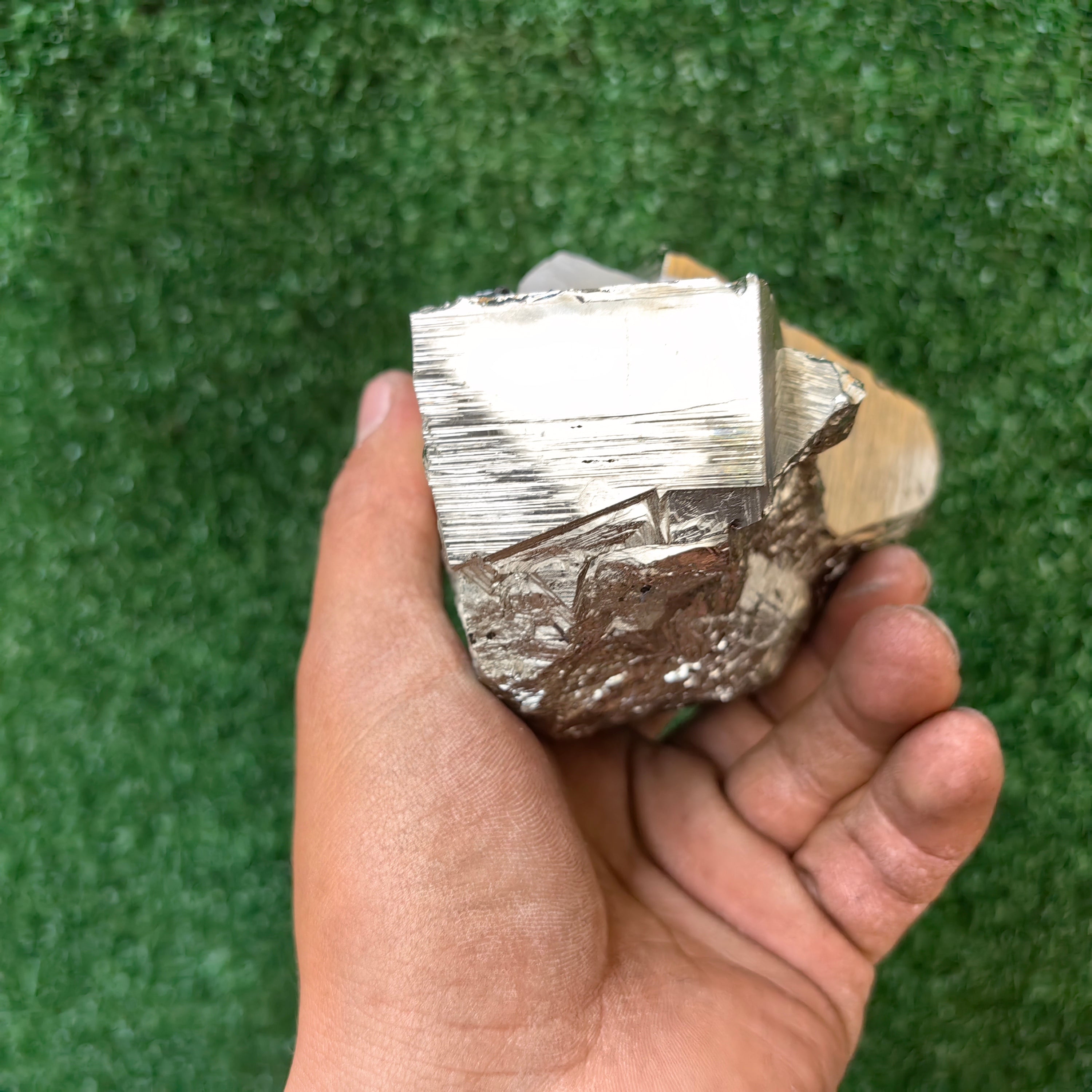 1 pc Pyrite Cubic with Calcite and Sphalerite