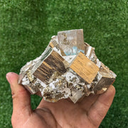 1 pc Pyrite Cubic with Chalcopyrite