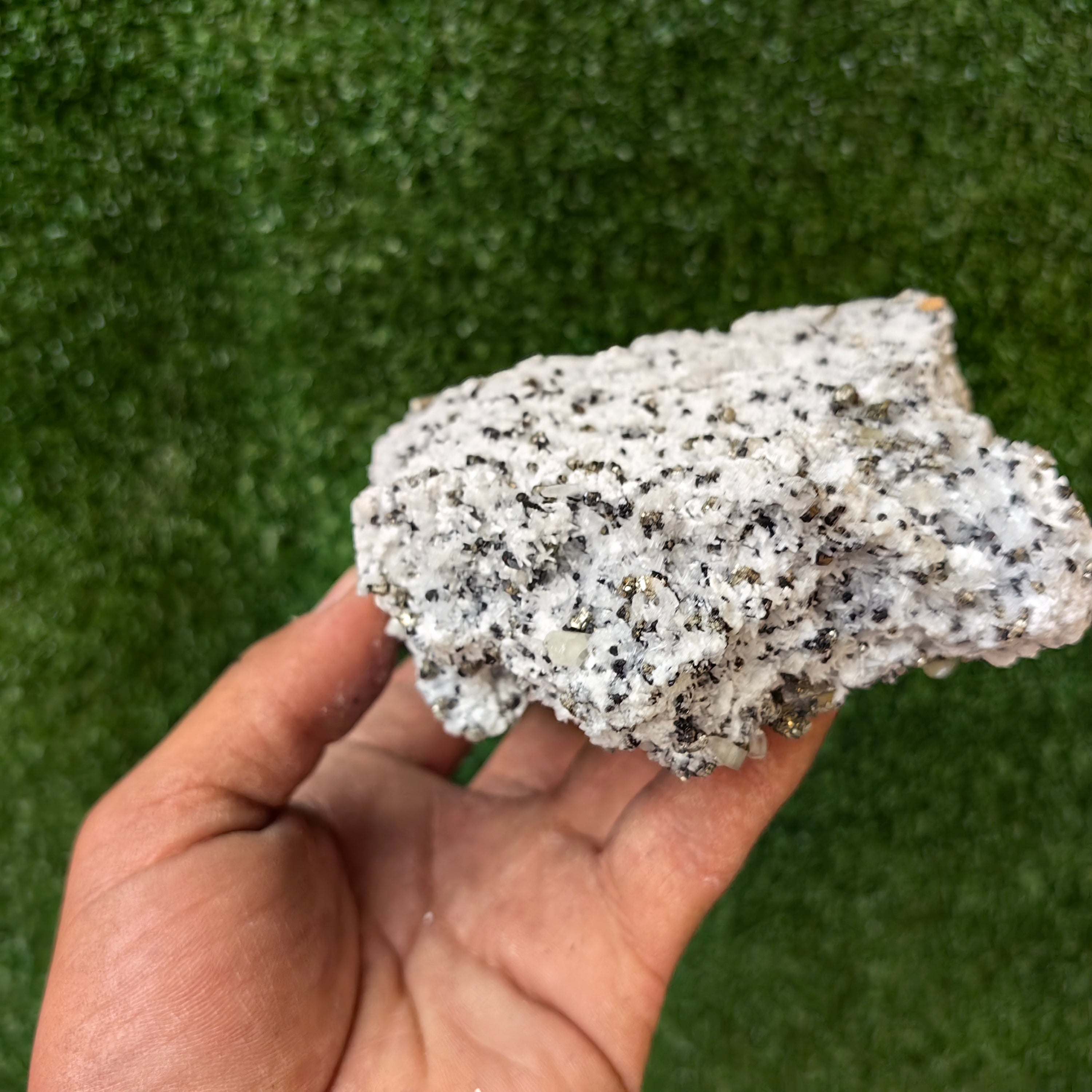 1 pcs Pyrite Cubic with Calcite, Sphalerite and Apatite