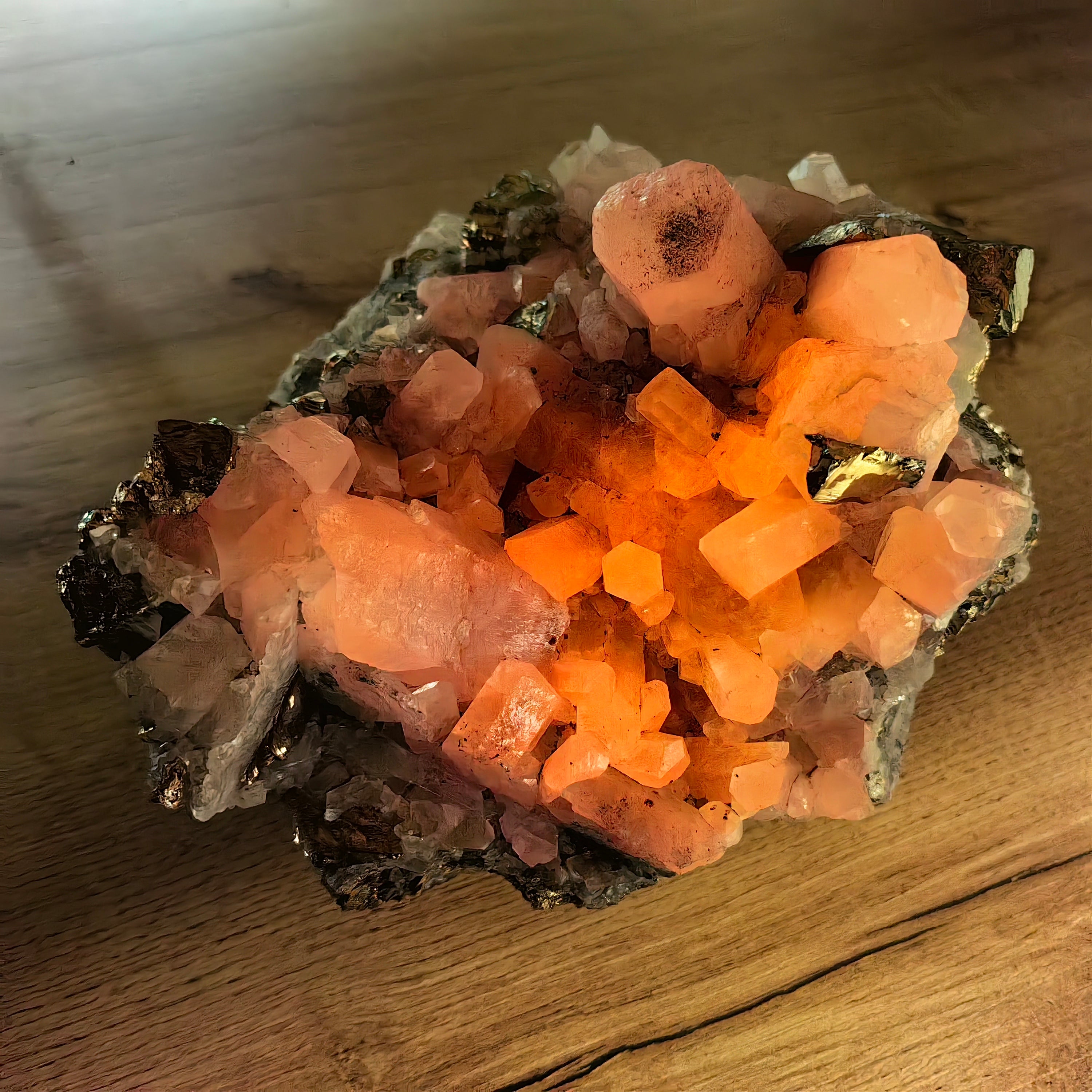 1 pcs Pyrite Cubic with Calcite