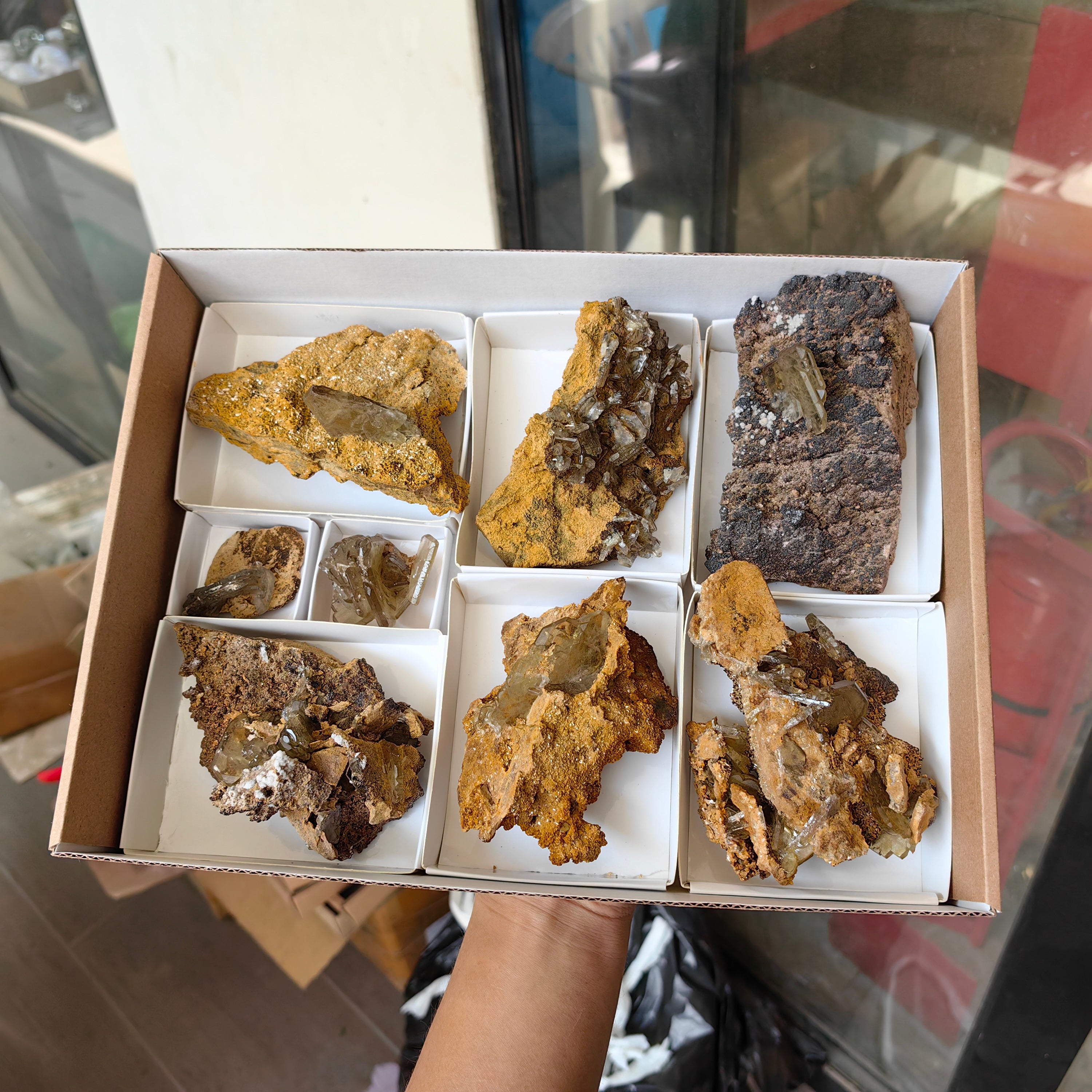 Lot 8 pcs Baryte Crystal on matrix