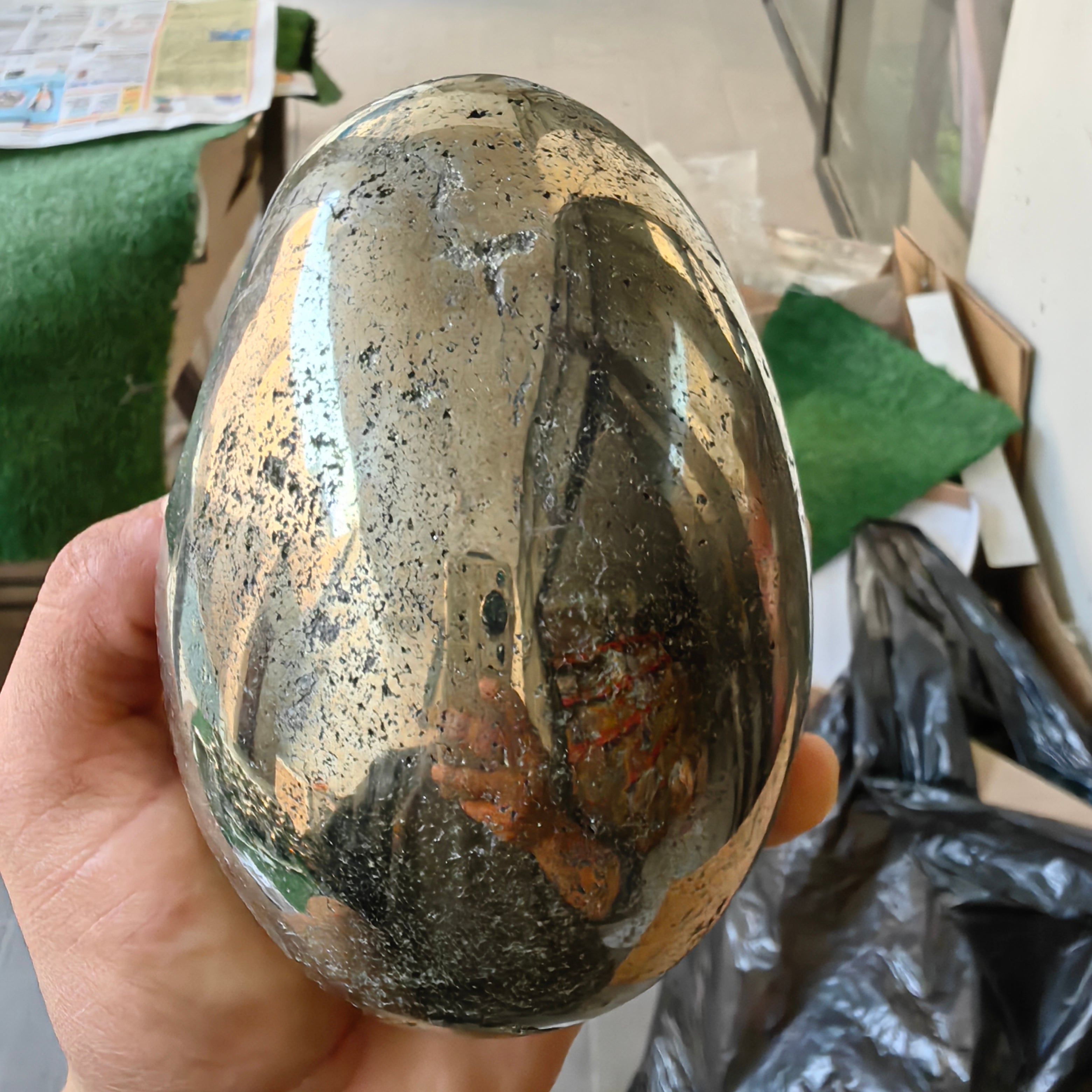 1 pc Pyrite with Sphalerite egg