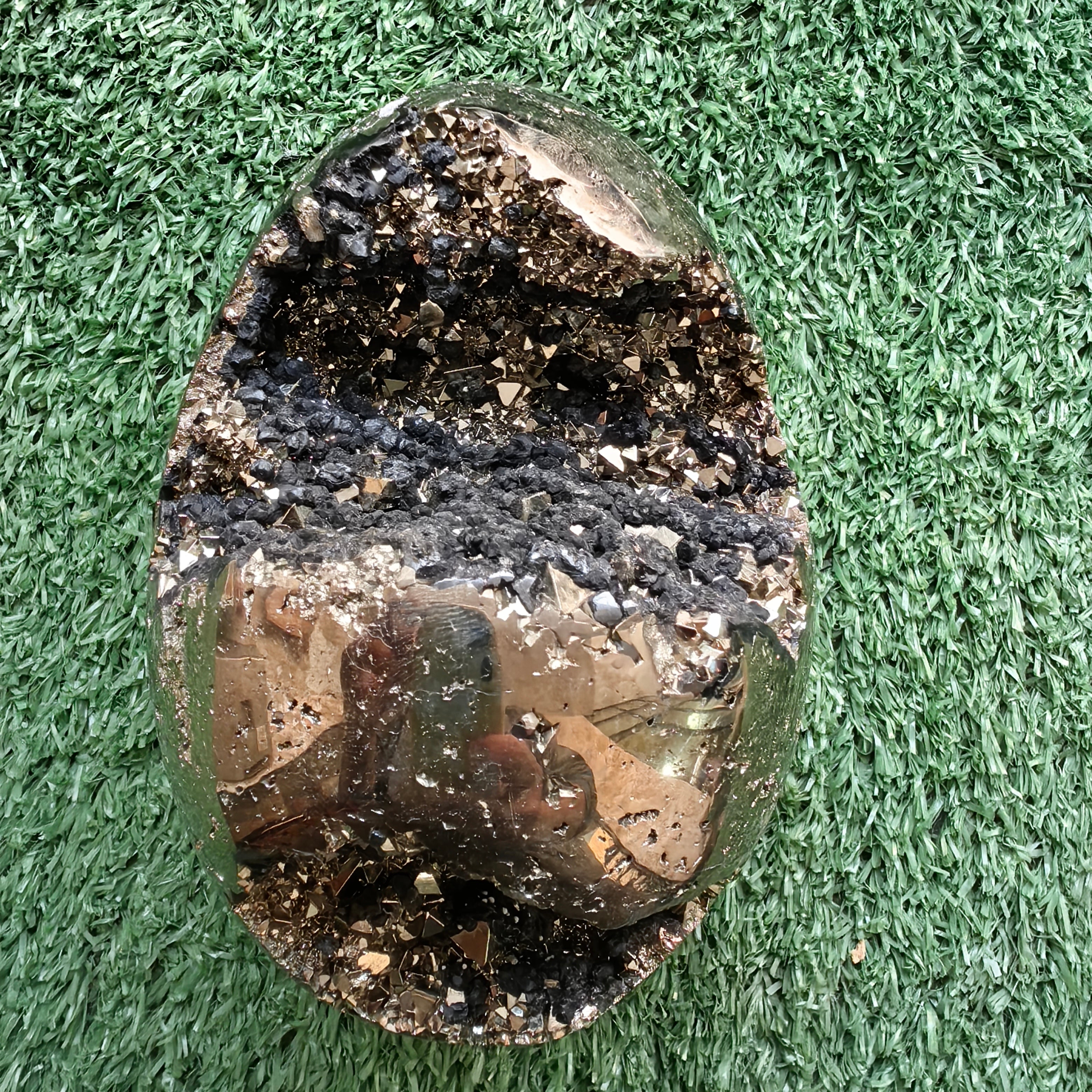 1 pc Pyrite with Sphalerite egg