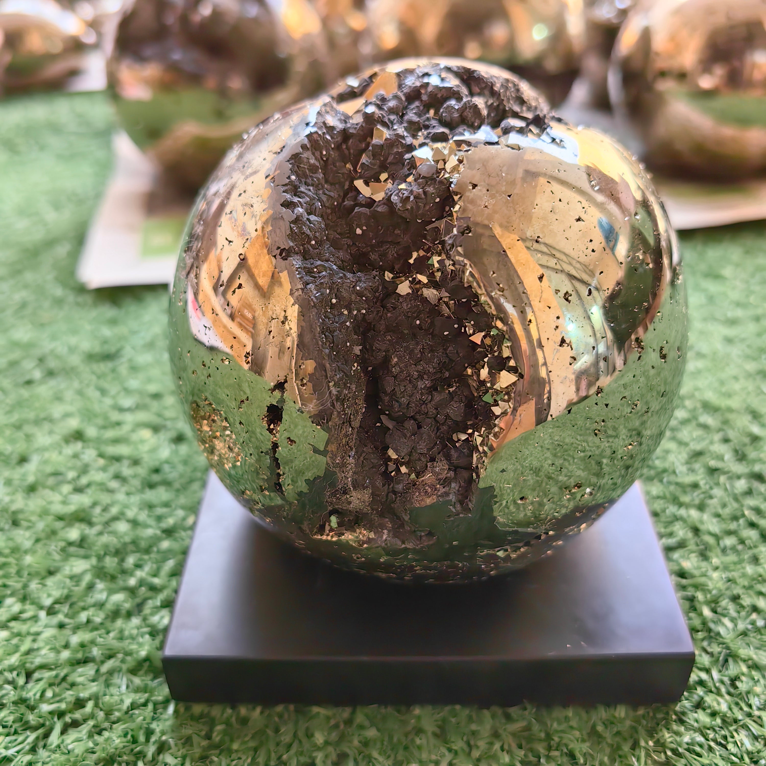 1 pc Pyrite with Sphalerite sphere