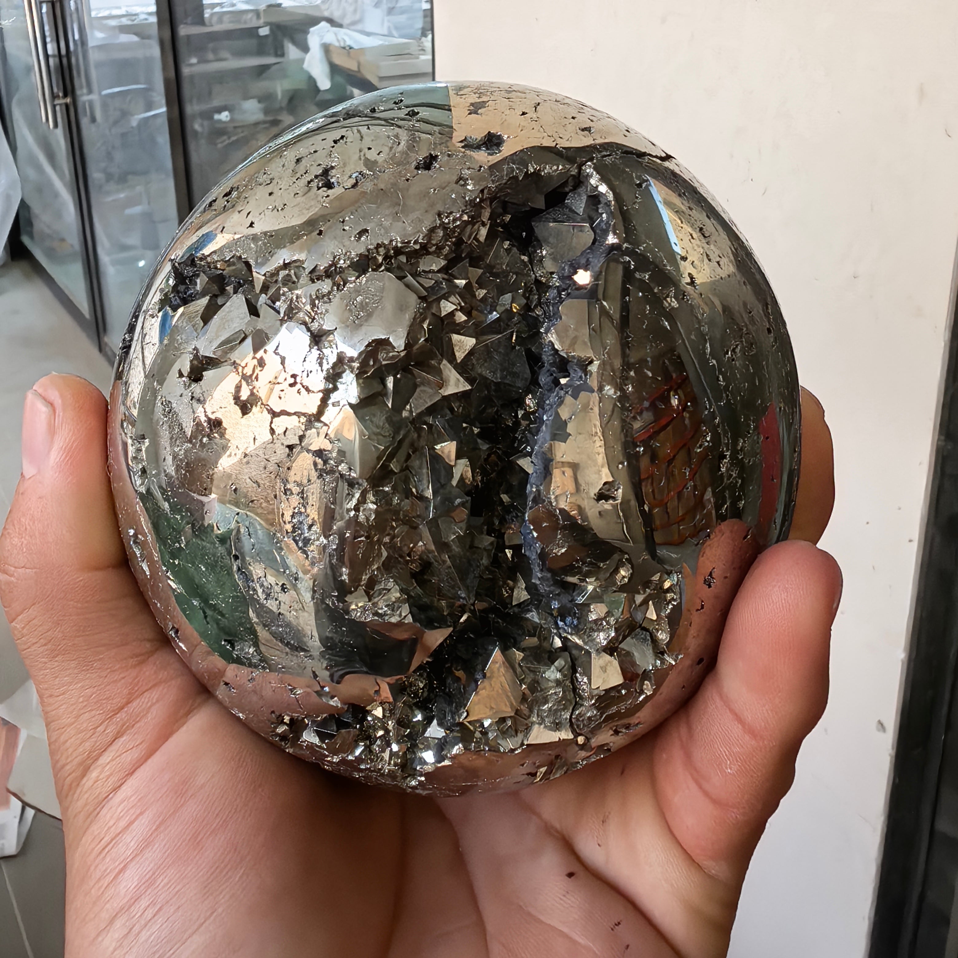 1 pc Pyrite with Sphalerite Sphere