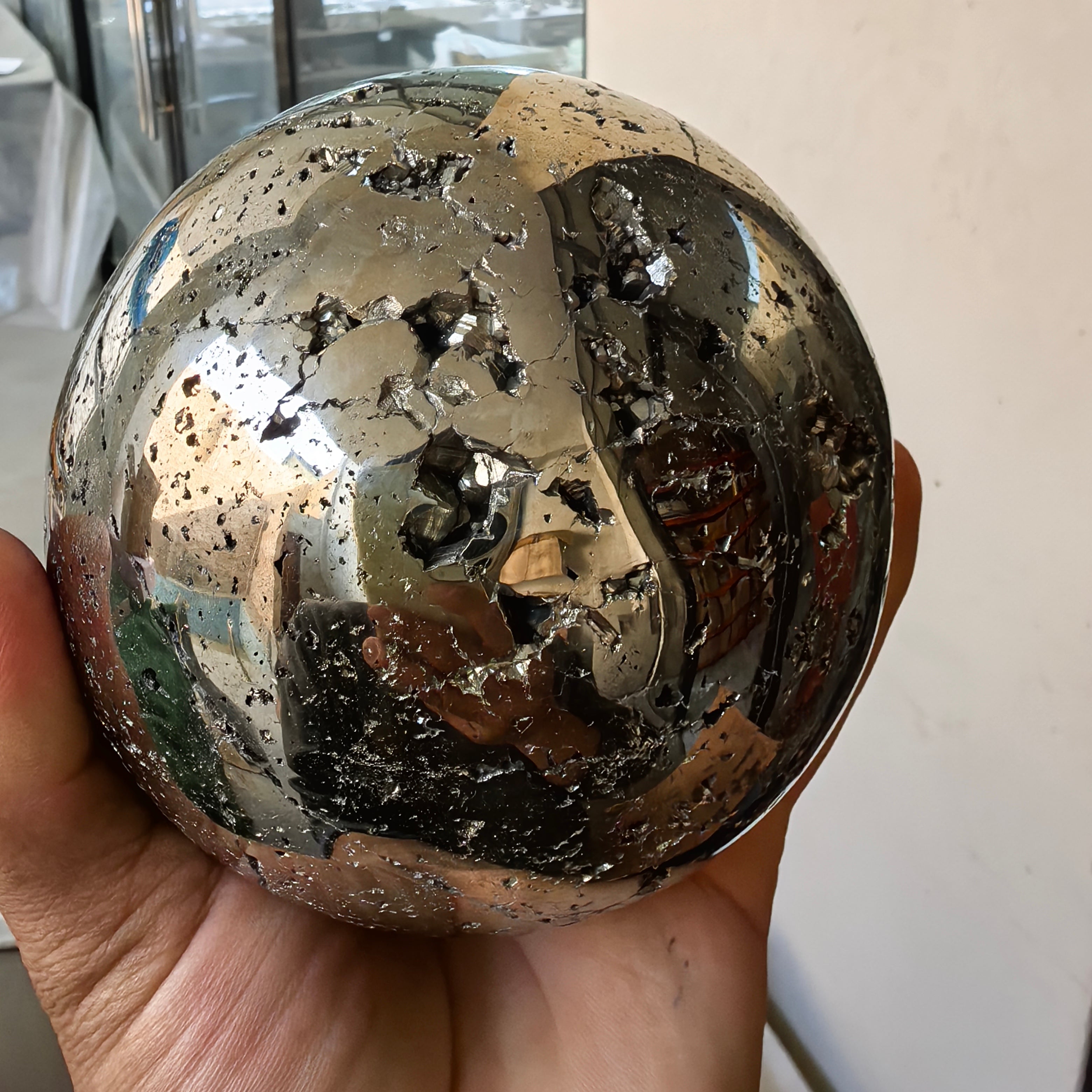 1 pc Pyrite with Sphalerite Sphere