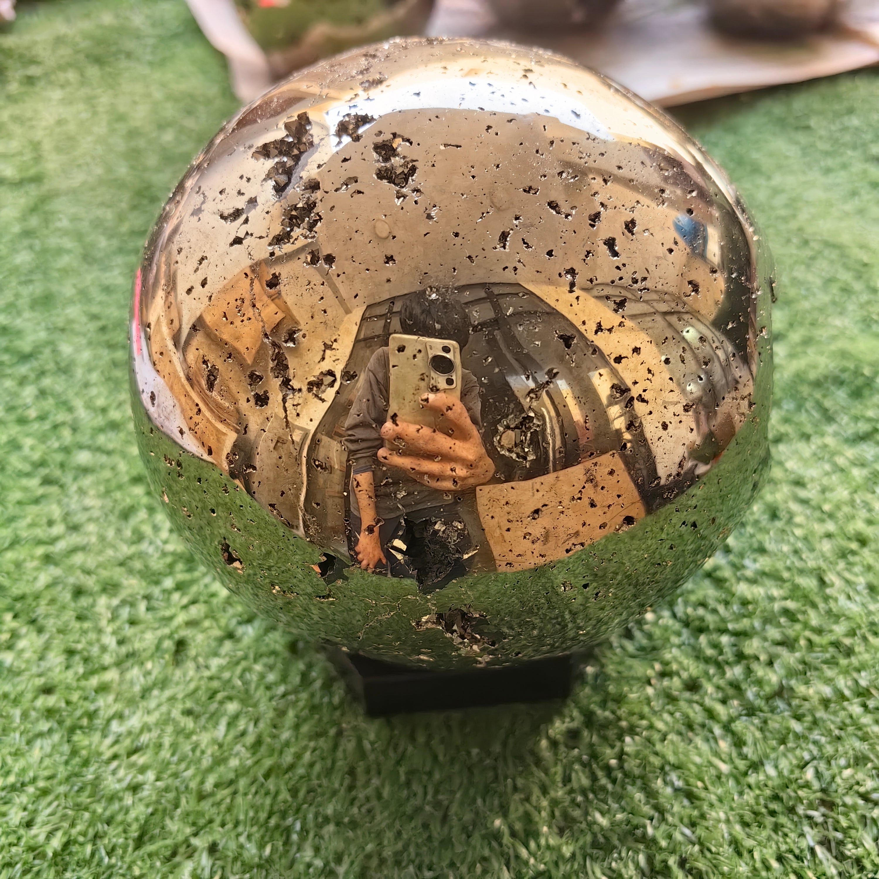 1 pc Pyrite with Sphalerite Sphere