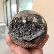 1 pc Pyrite with Sphalerite Sphere