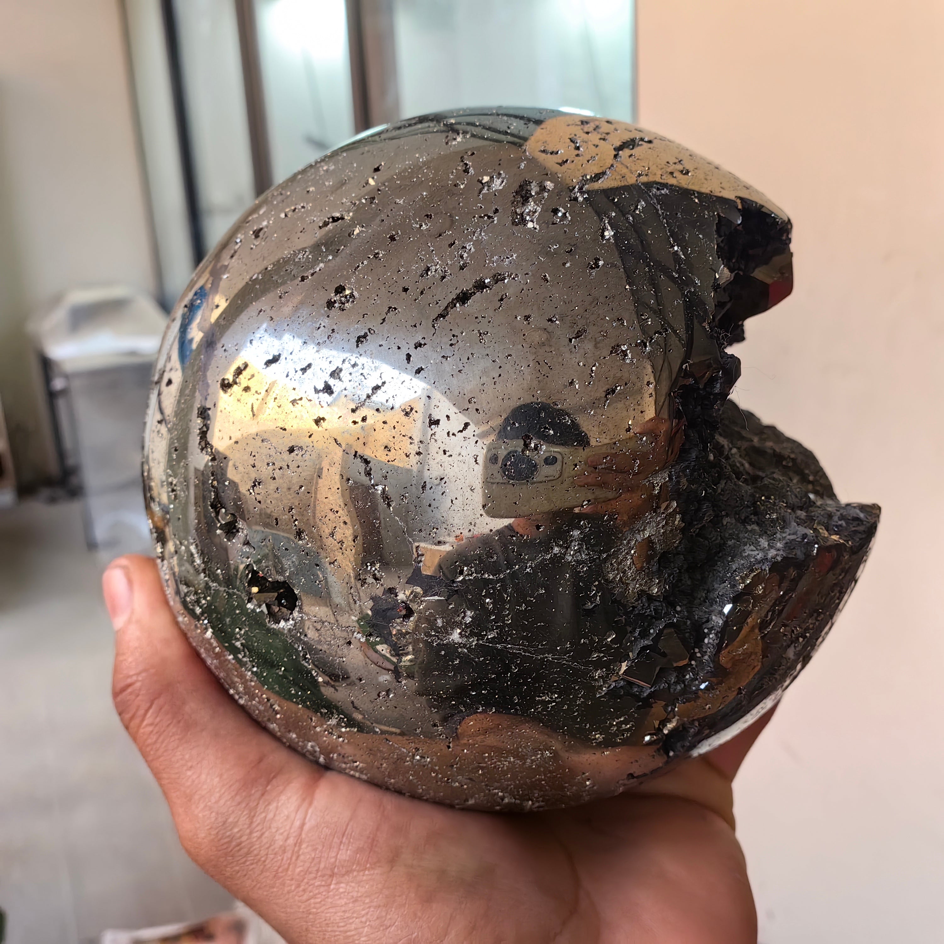 1 pc Pyrite with Sphalerite Sphere