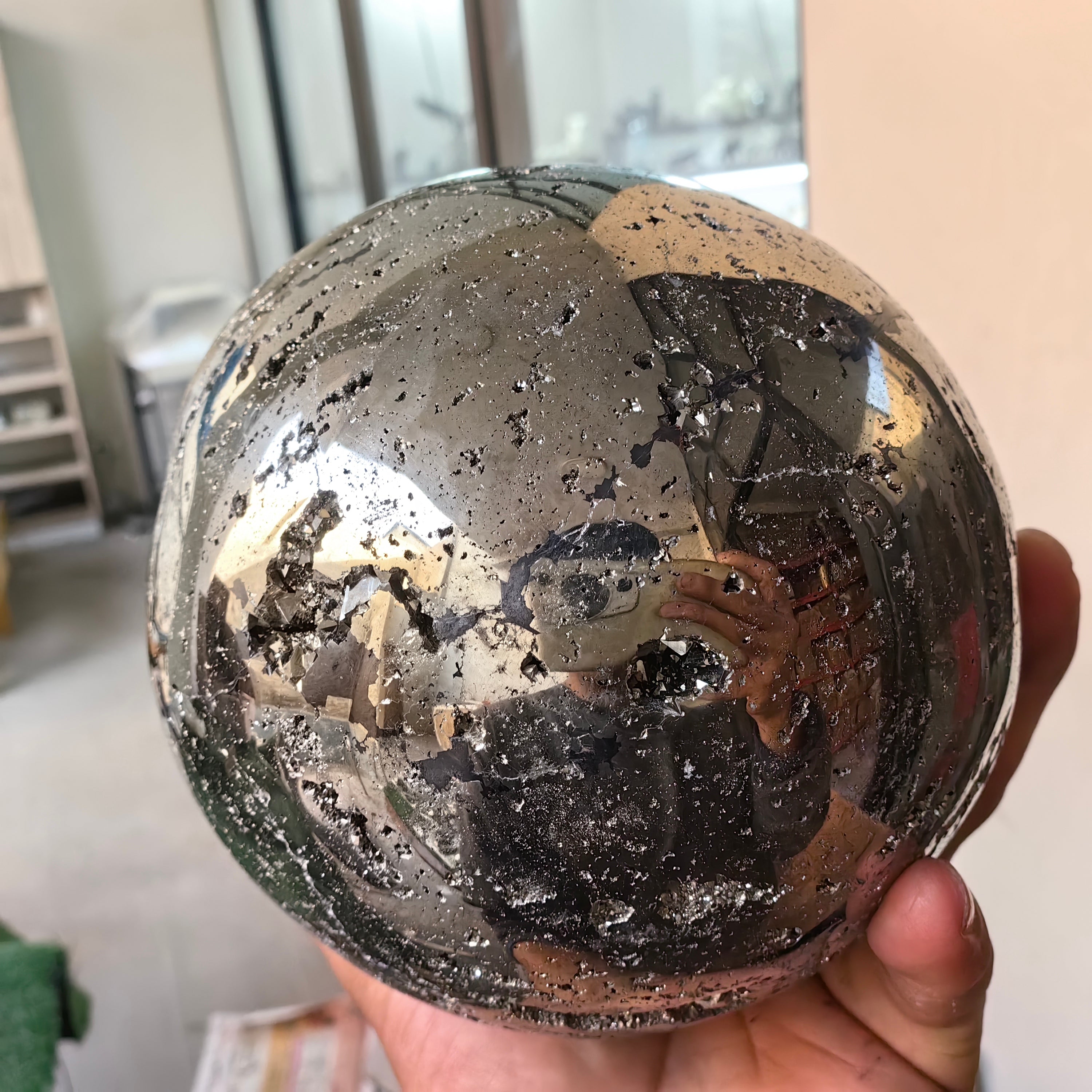 1 pc Pyrite with Sphalerite Sphere
