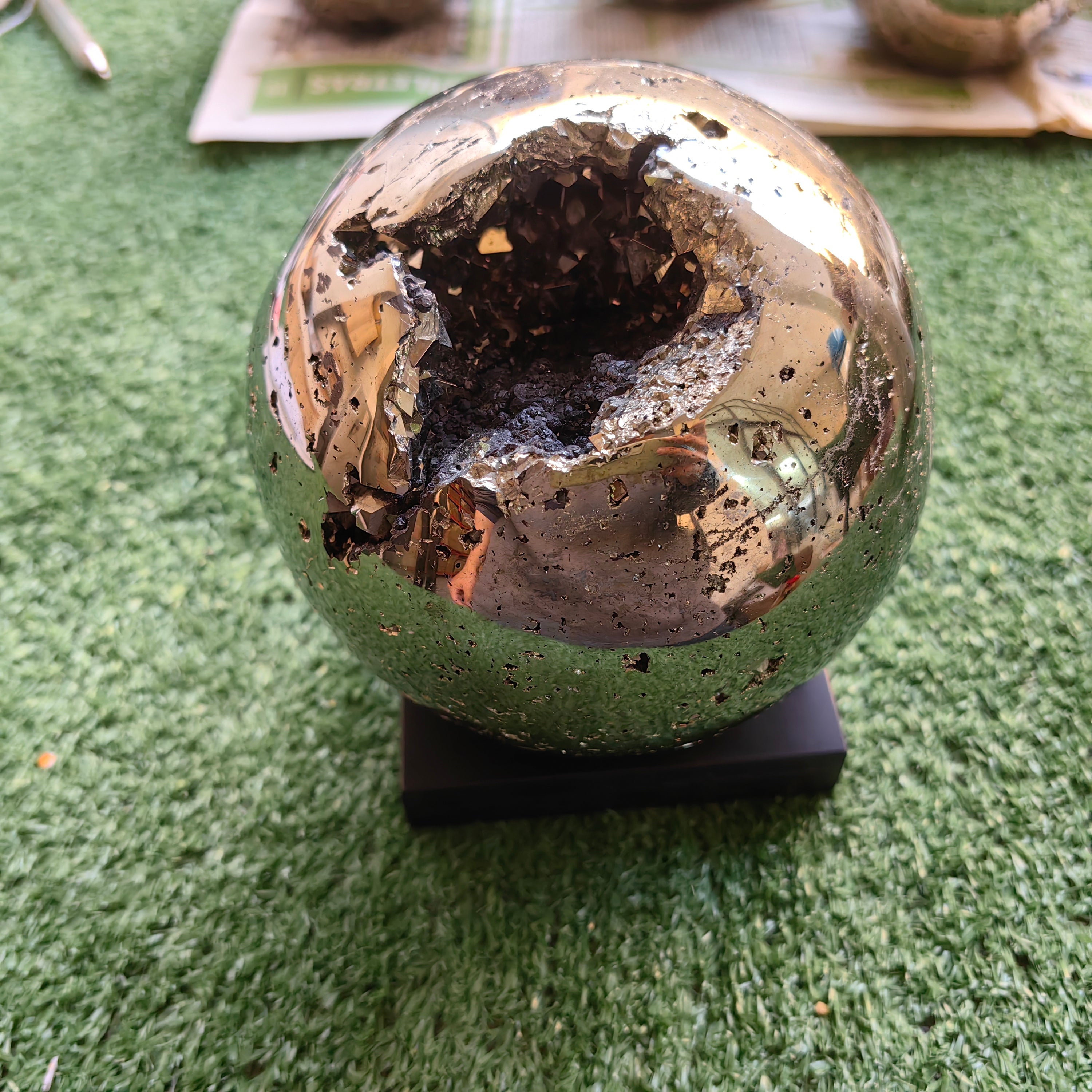 1 pc Pyrite with Sphalerite Sphere