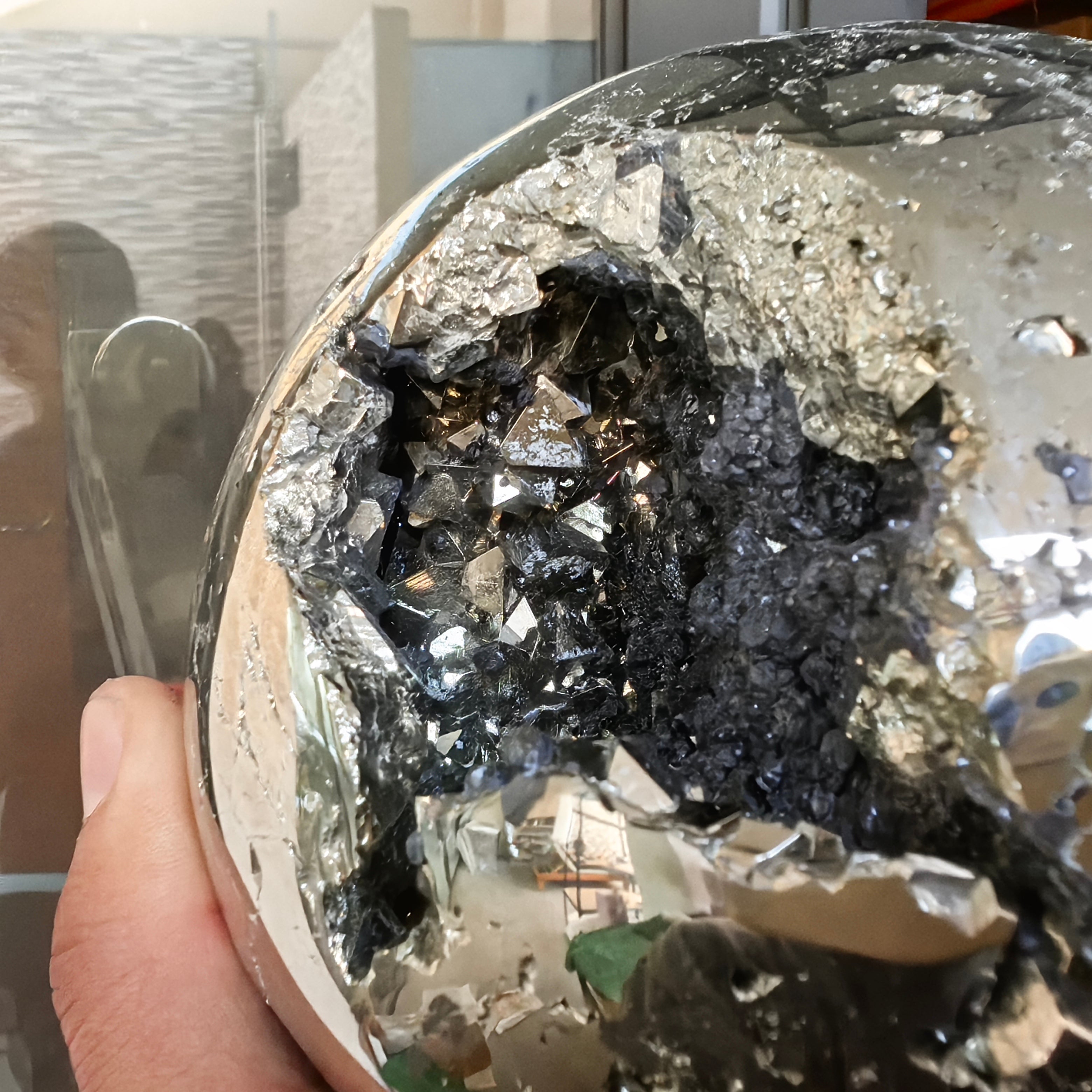 1 pc Pyrite with Sphalerite Sphere