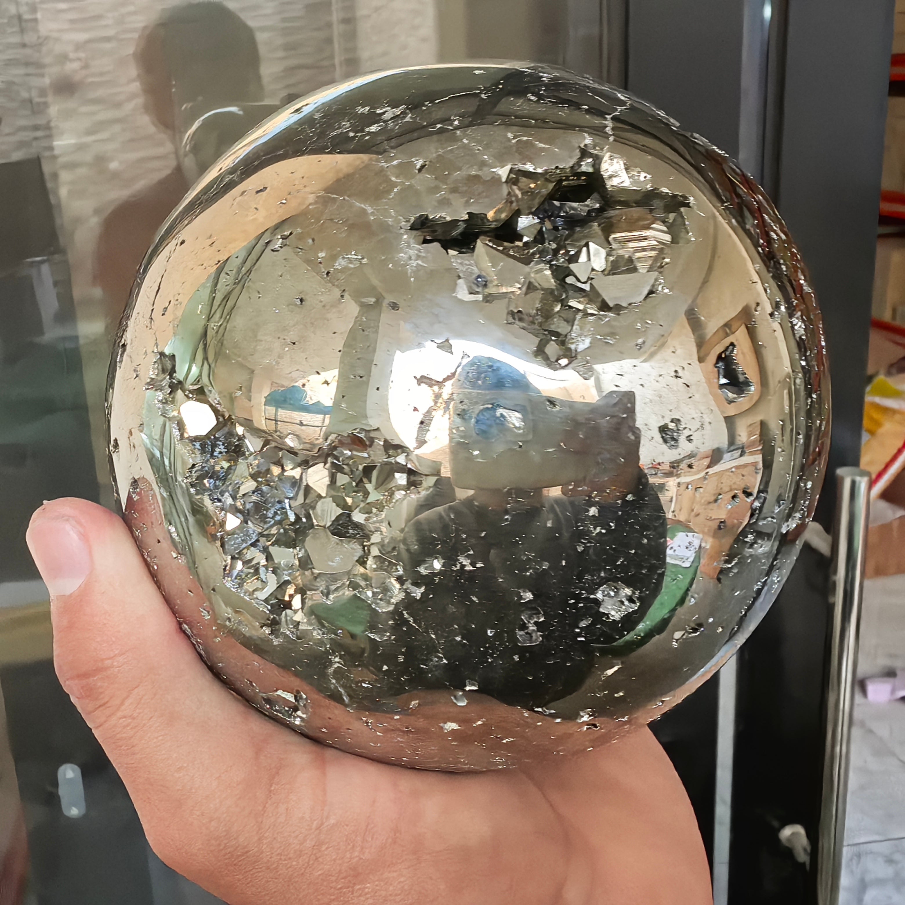 1 pc Pyrite with Sphalerite Sphere