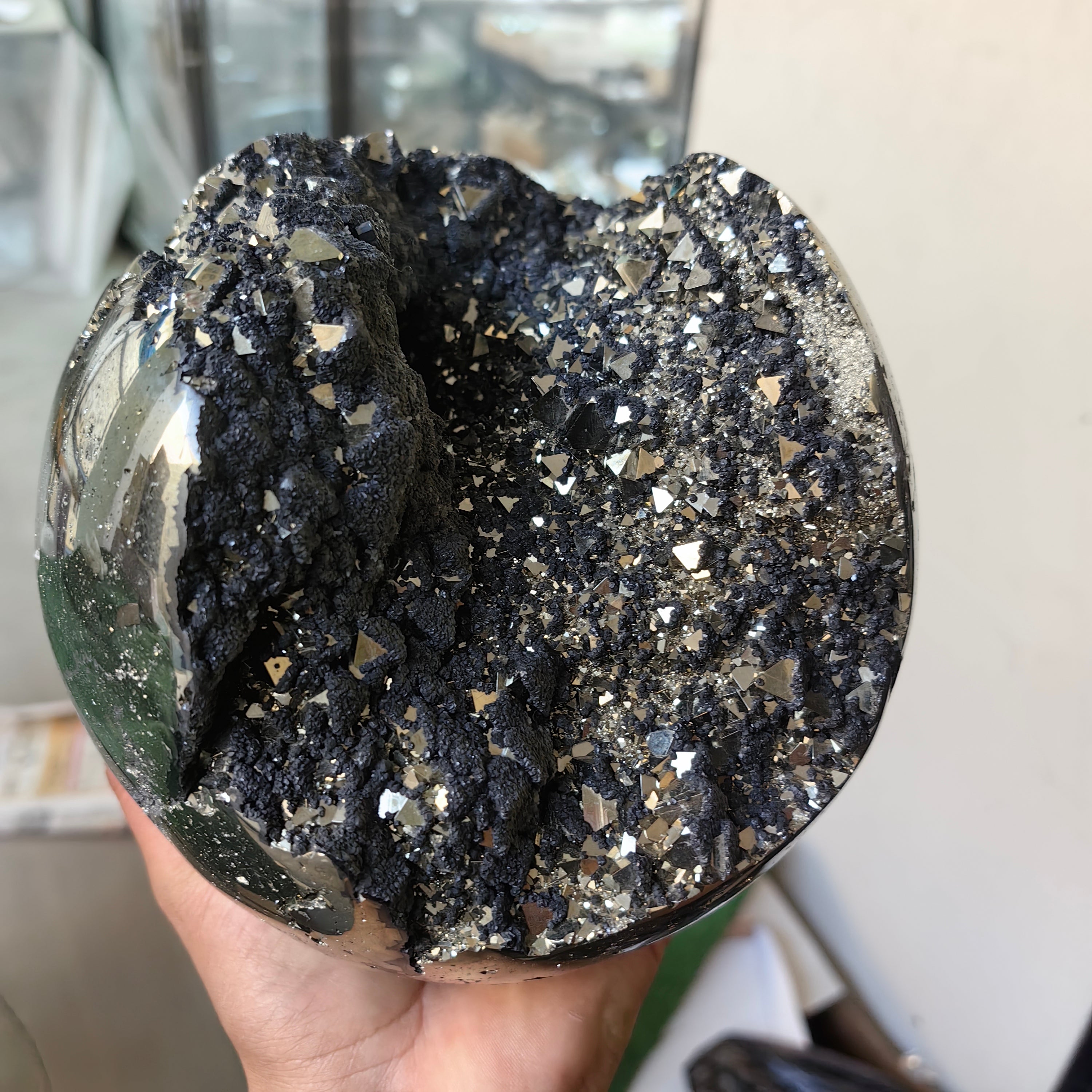 1 pc Pyrite with Sphalerite Sphere
