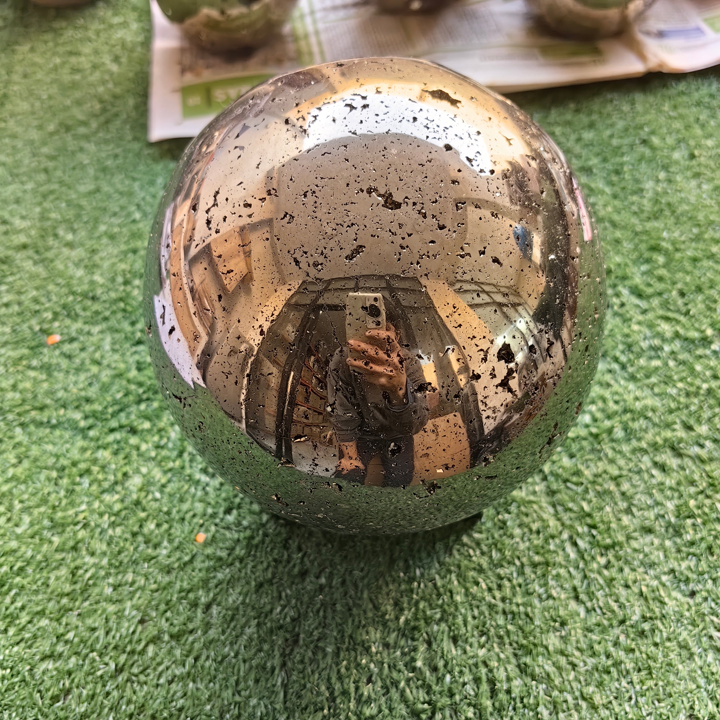 1 pc Pyrite with Sphalerite Sphere