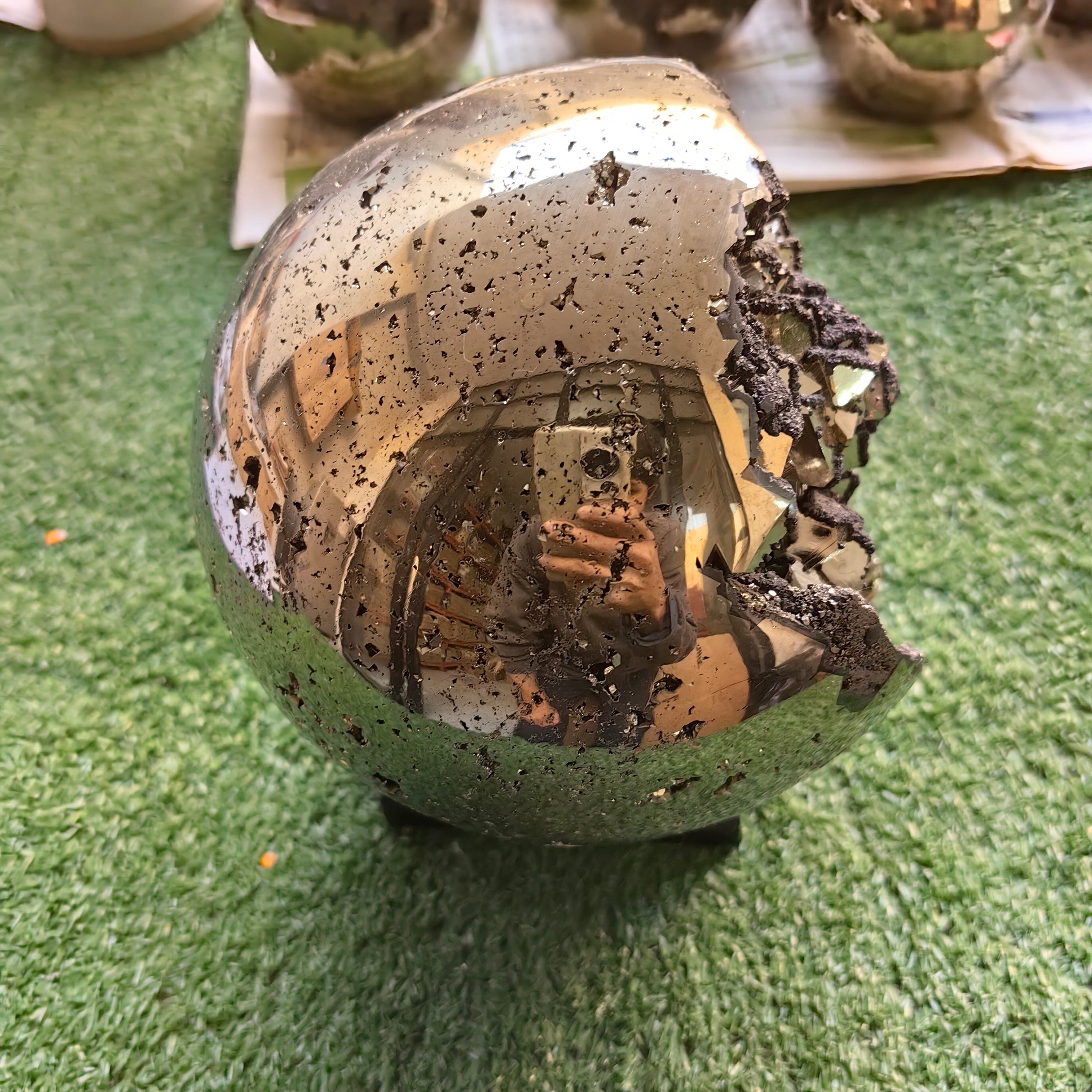 1 pc Pyrite with Sphalerite Sphere