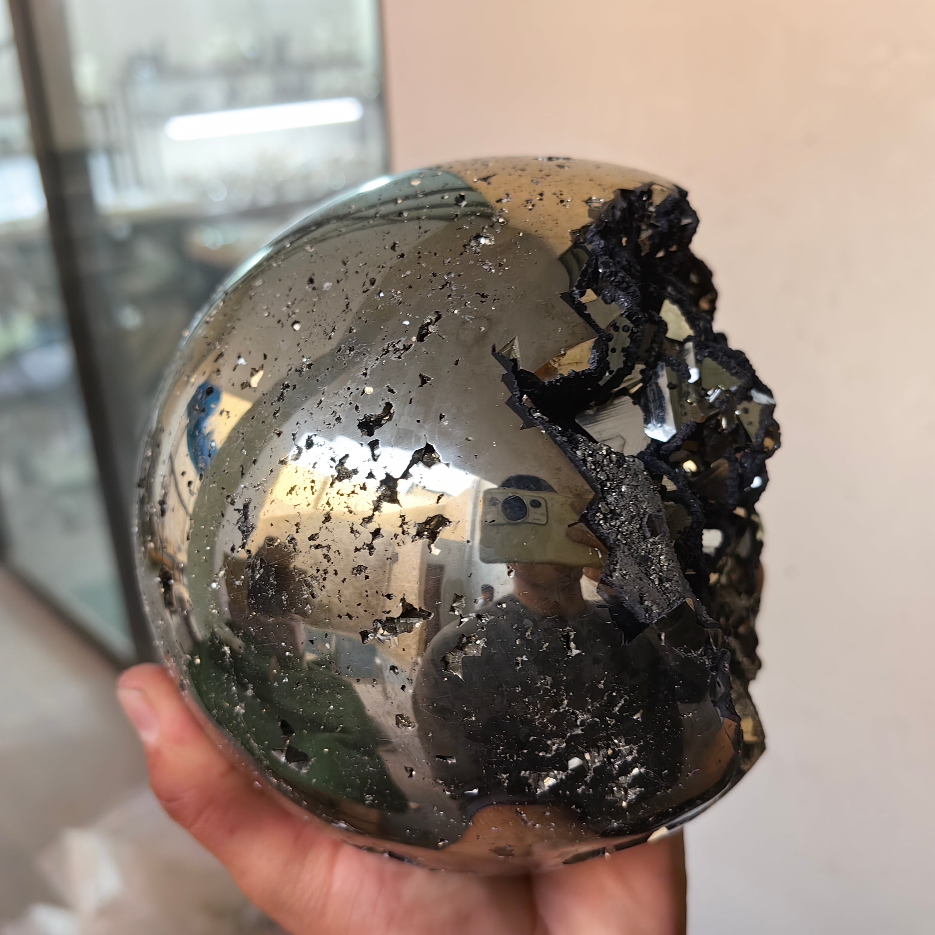 1 pc Pyrite with Sphalerite Sphere