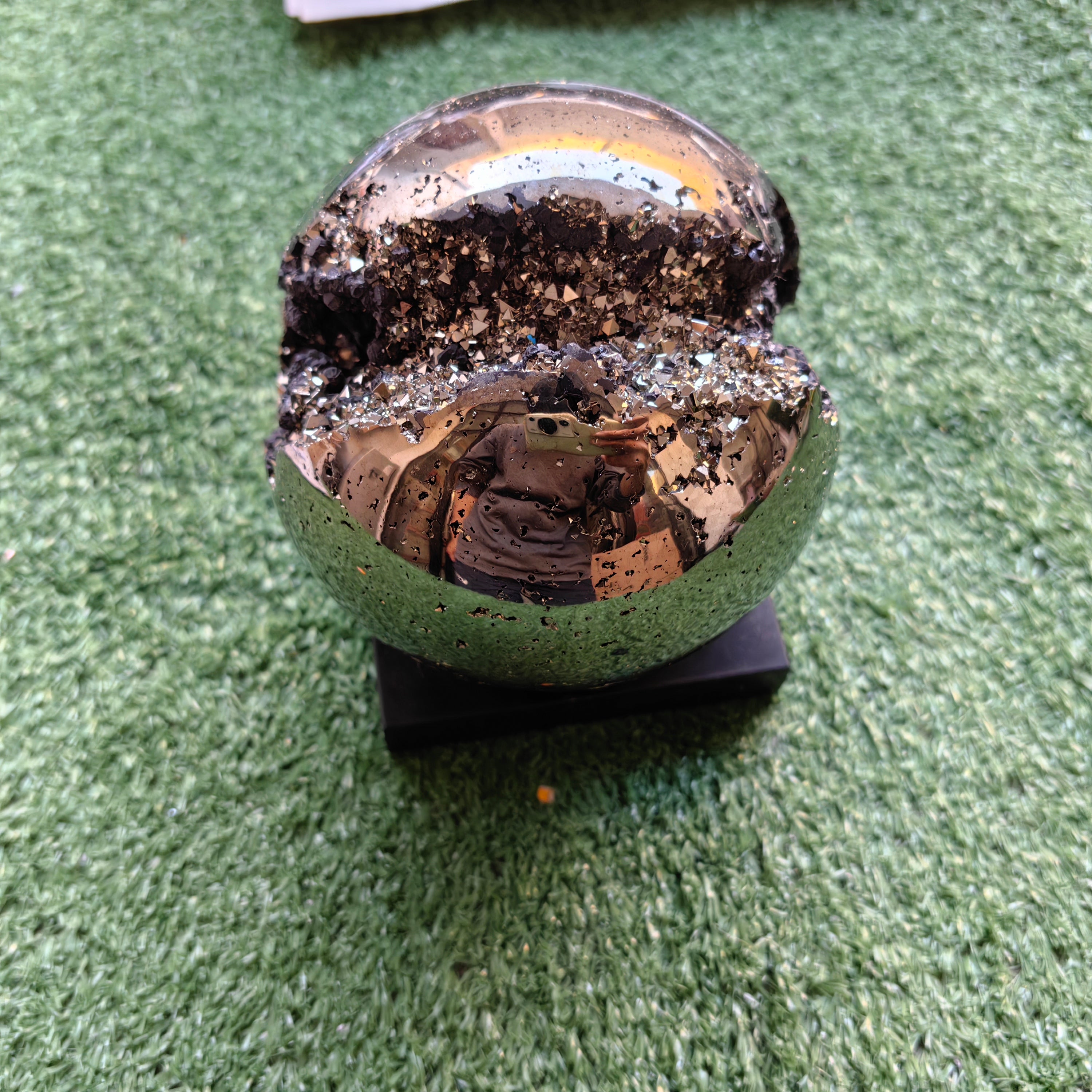 1 pc Pyrite with Sphalerite Sphere