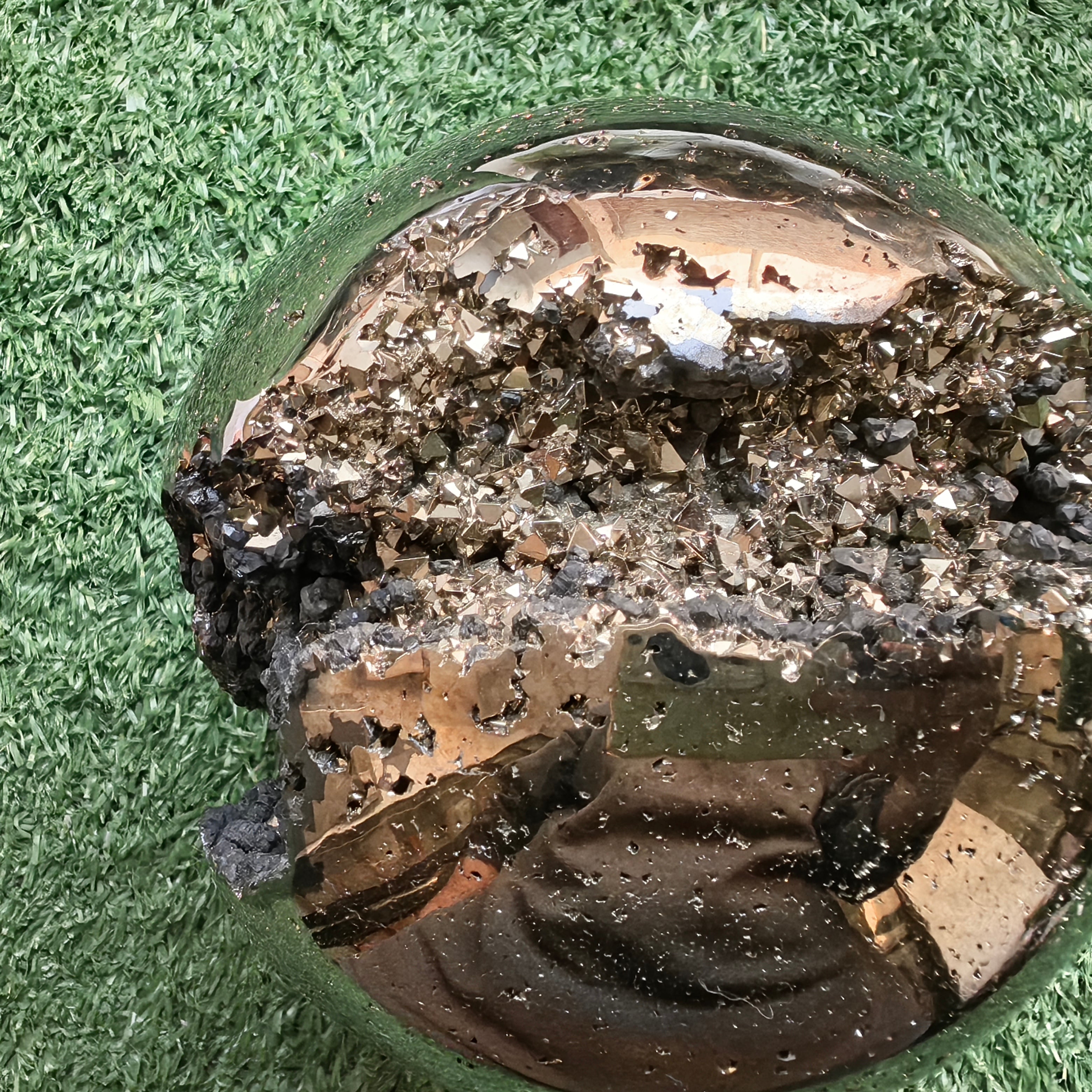 1 pc Pyrite with Sphalerite Sphere