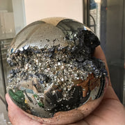 1 pc Pyrite with Sphalerite Sphere
