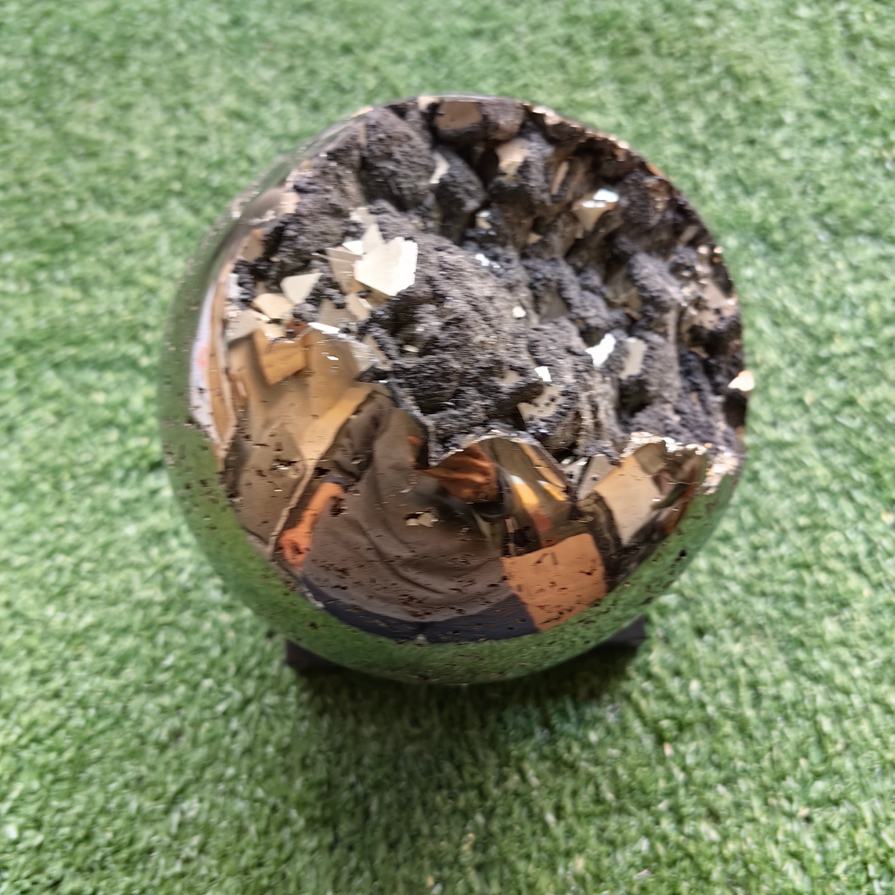 1 pc Pyrite with Sphalerite Sphere