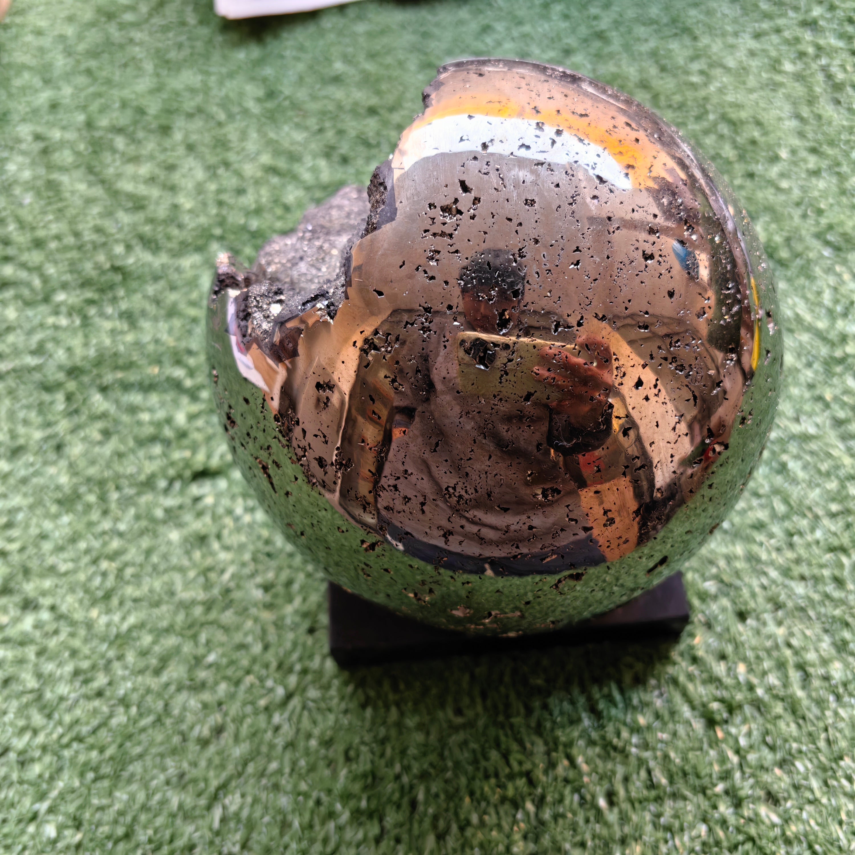 1 pc Pyrite with Sphalerite Sphere