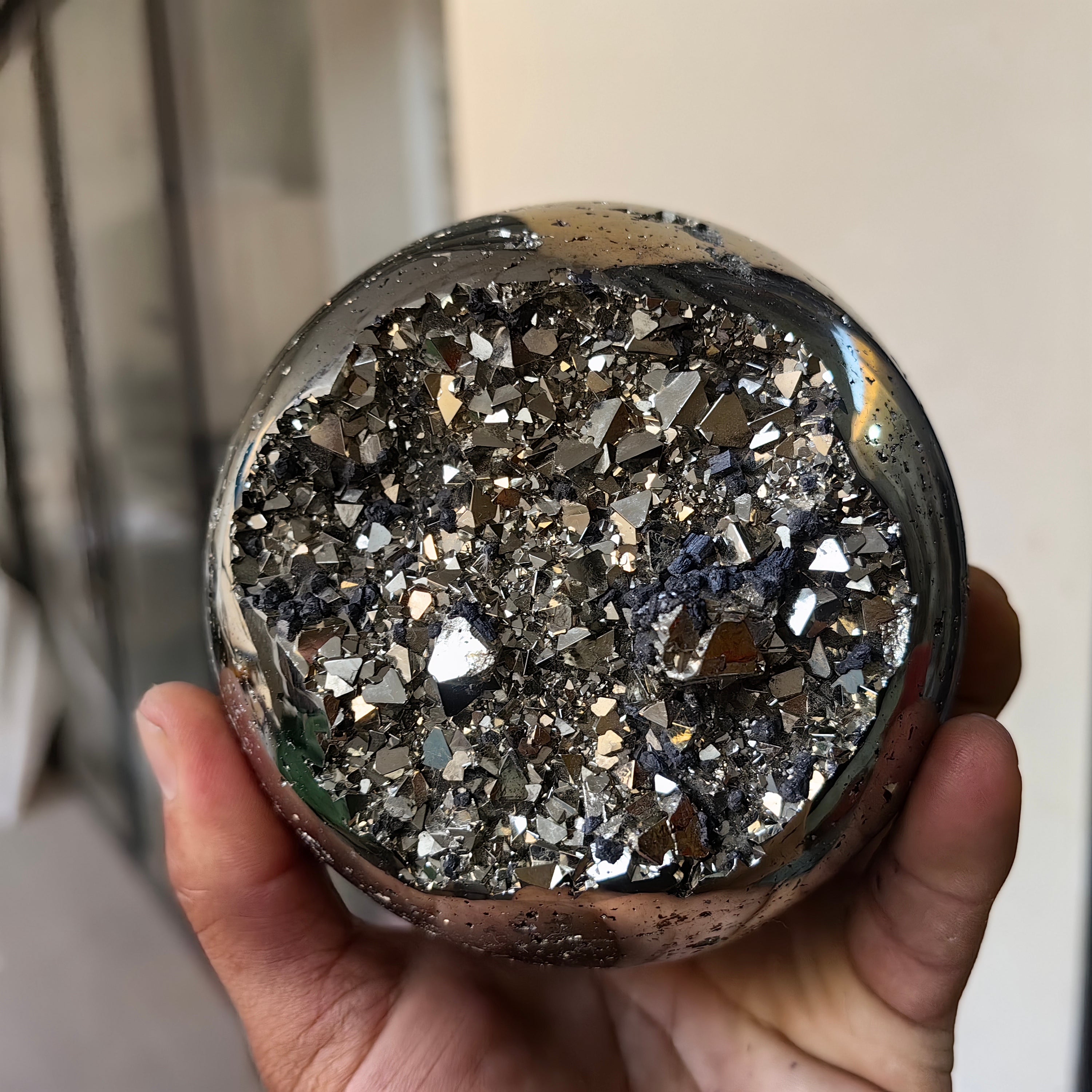 1 pc Pyrite with Sphalerite Sphere