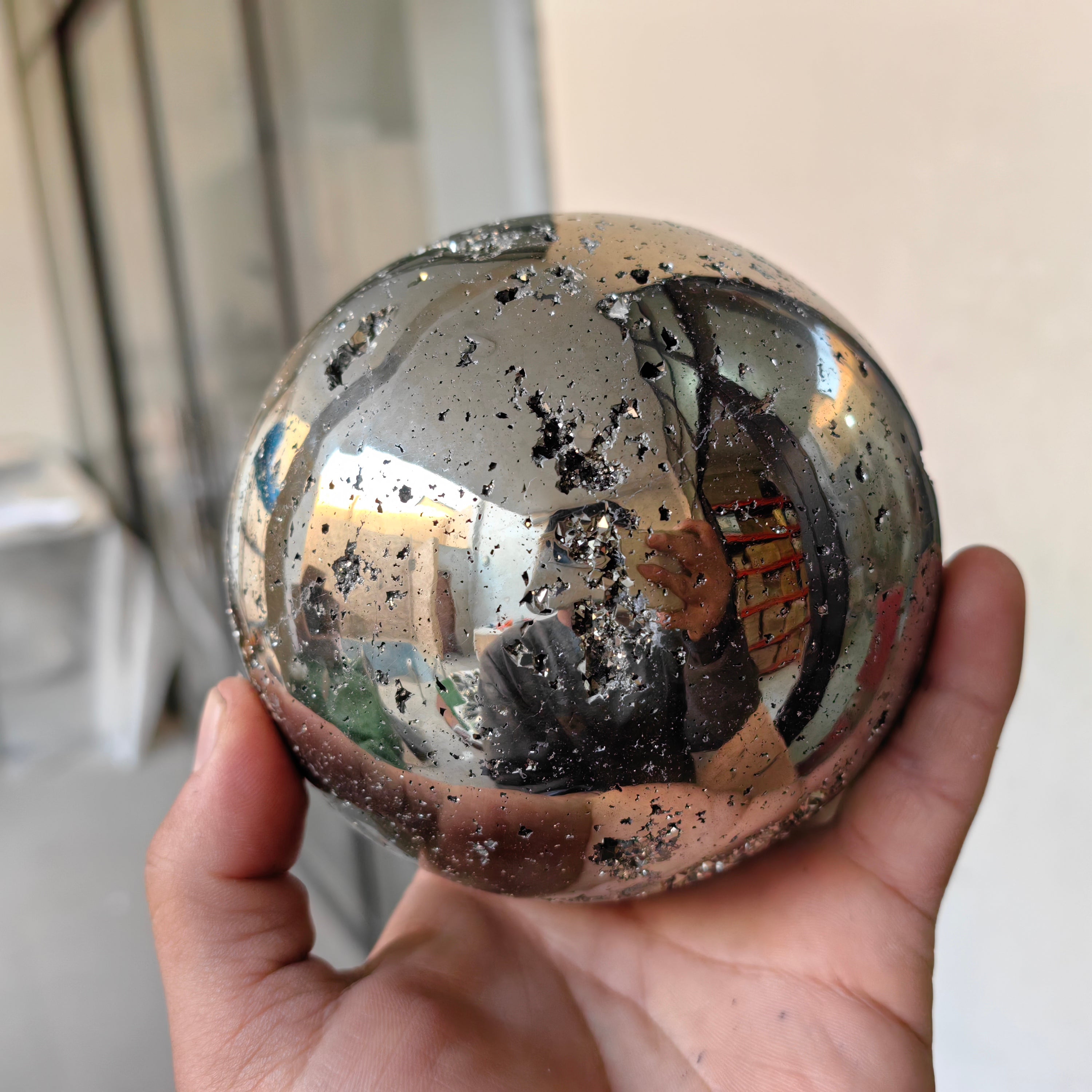 1 pc Pyrite with Sphalerite Sphere