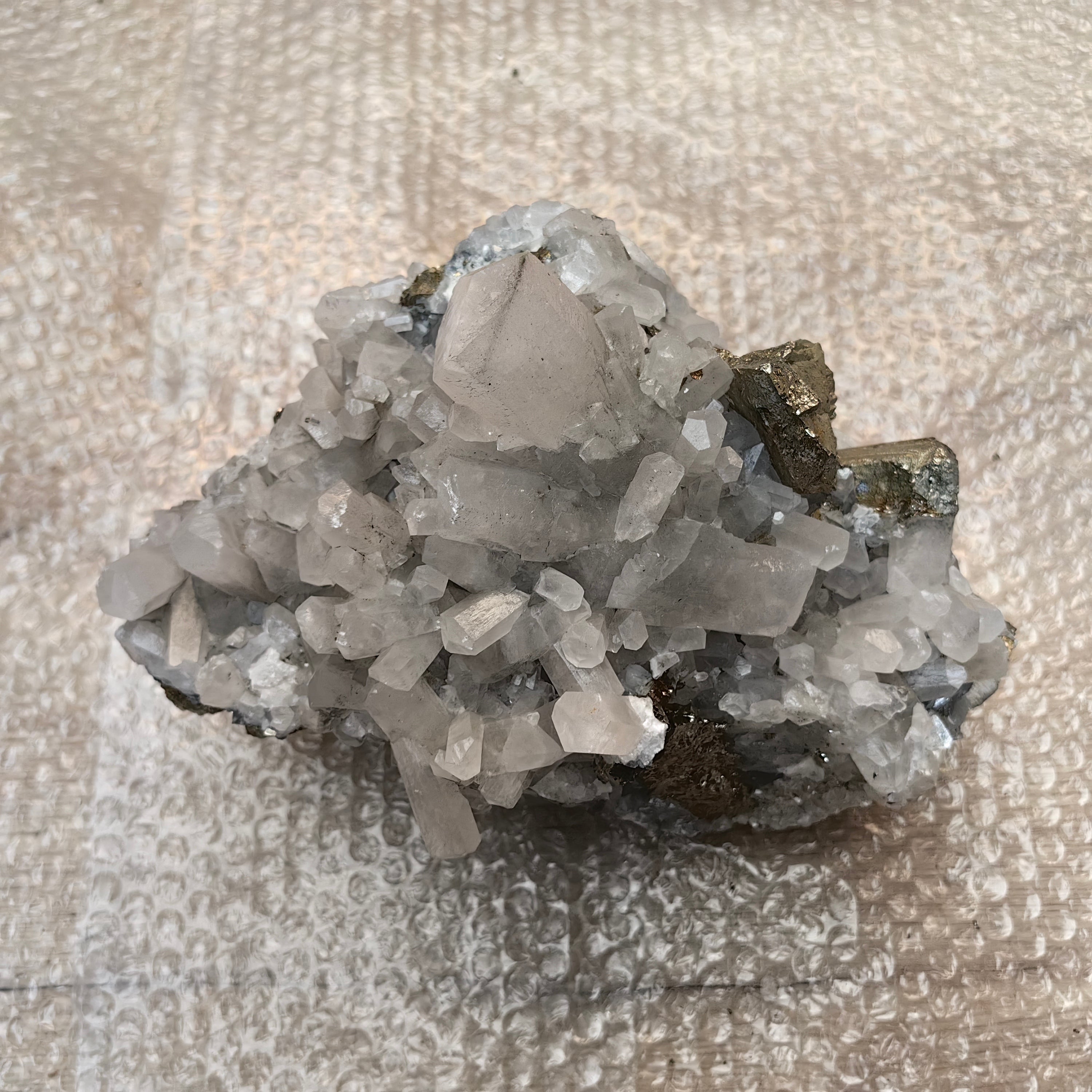 1 pc Pyrite with Calcite Rough