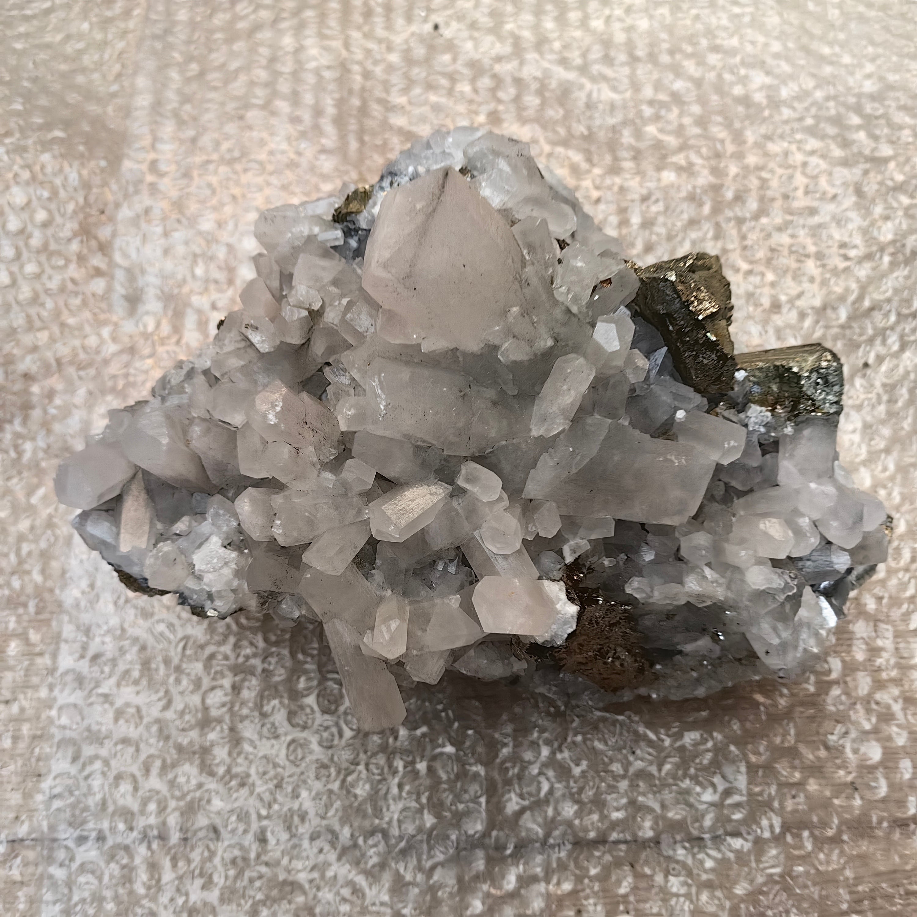 1 pc Pyrite with Calcite Rough