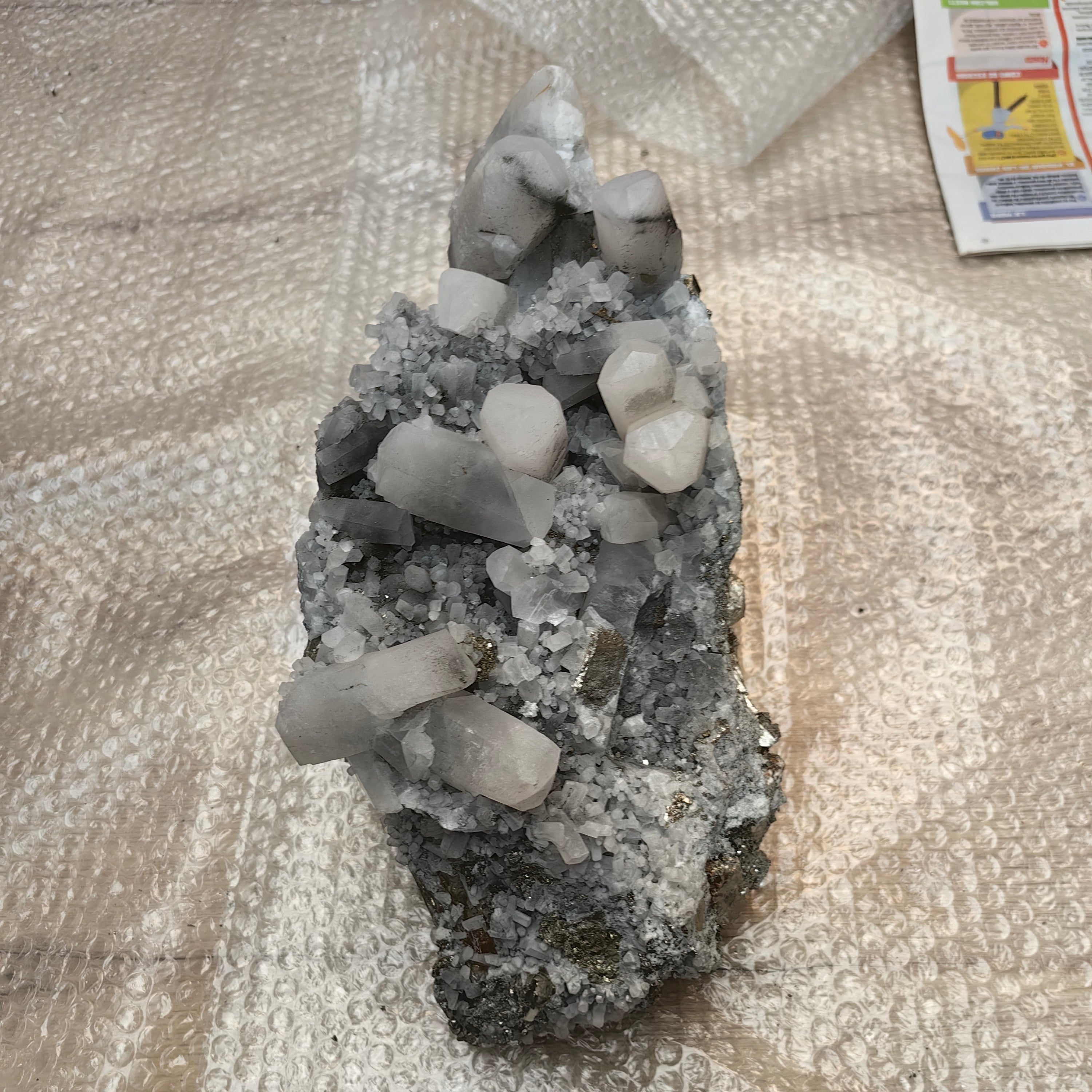 1 pc Pyrite with Calcite Rough