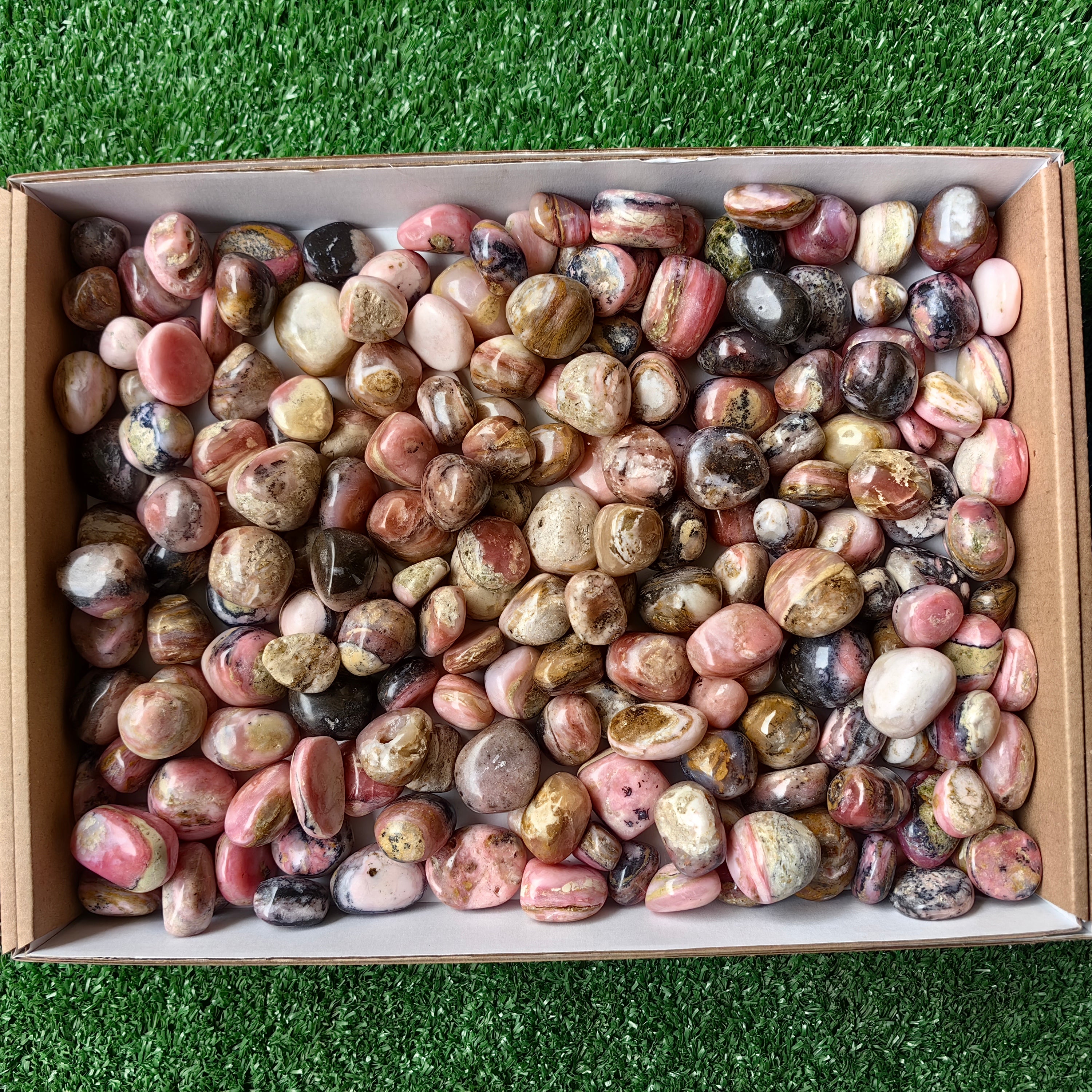Lot 2 kg Strawberry Pink Opal tumbled