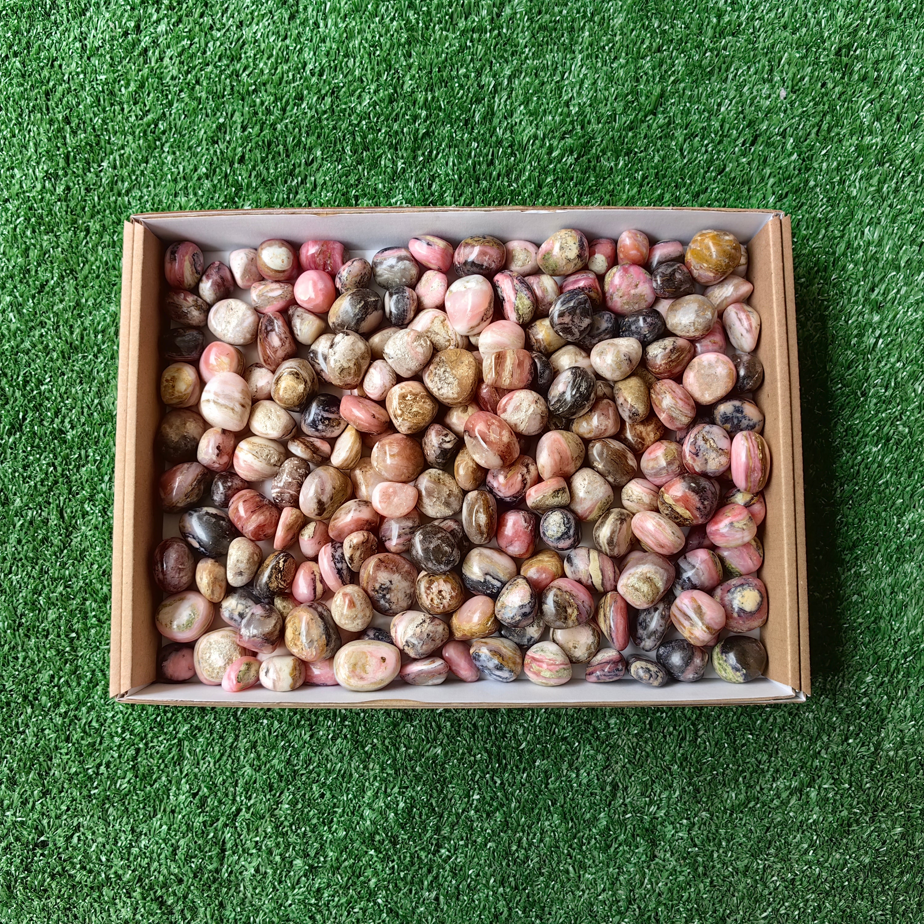 Lot 2 kg Strawberry Pink Opal tumbled